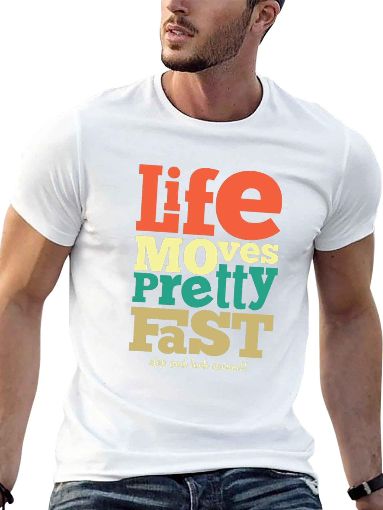 Black Life Moves Pretty Fast Graphic Tee - Relaxed Fit view 13