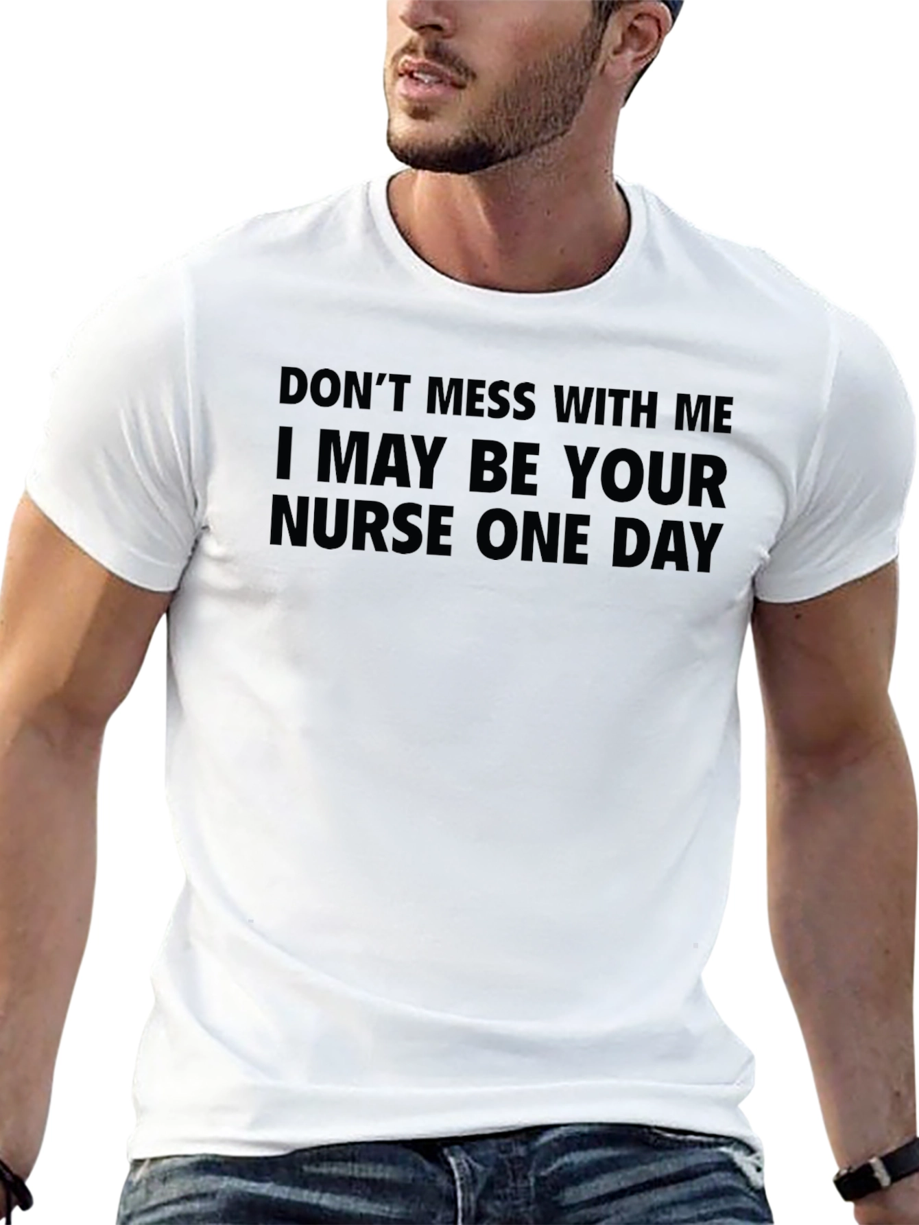 Black Nurse One Day Graphic T-Shirt - Black view 13