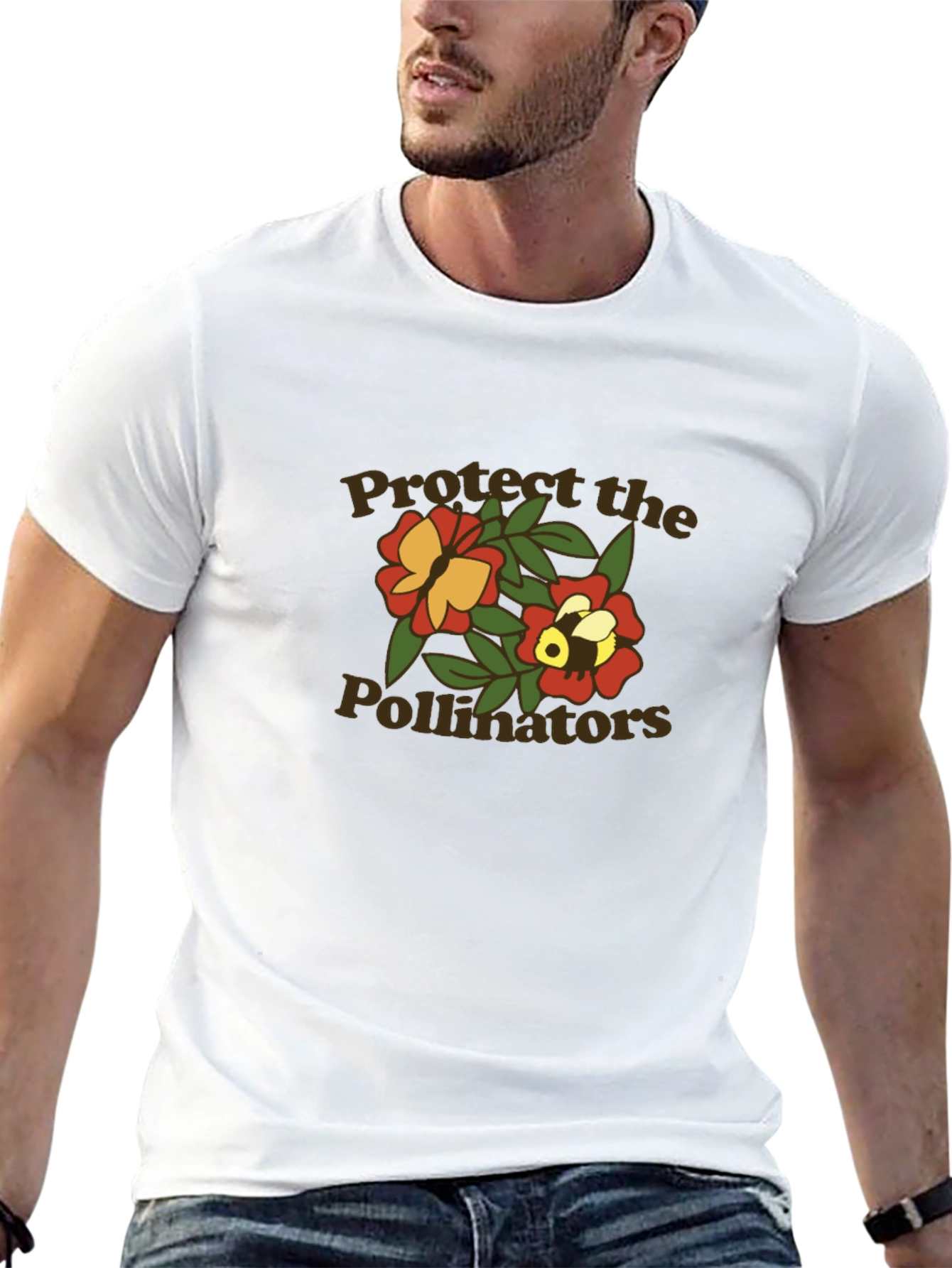 Black Protect the Pollinators Graphic Tee - Black view 13
