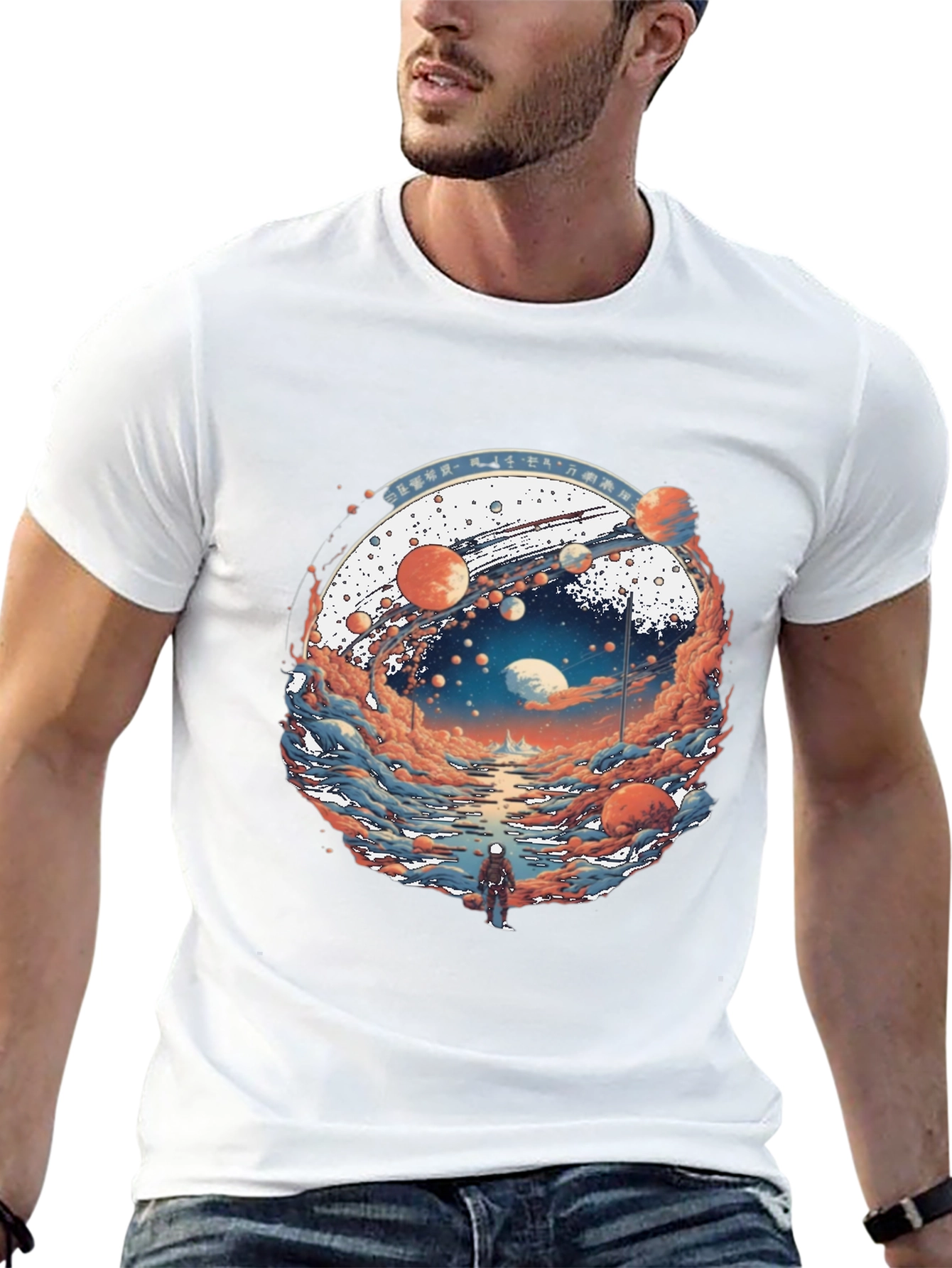 Black Planetary Journey Black T-Shirt view 13