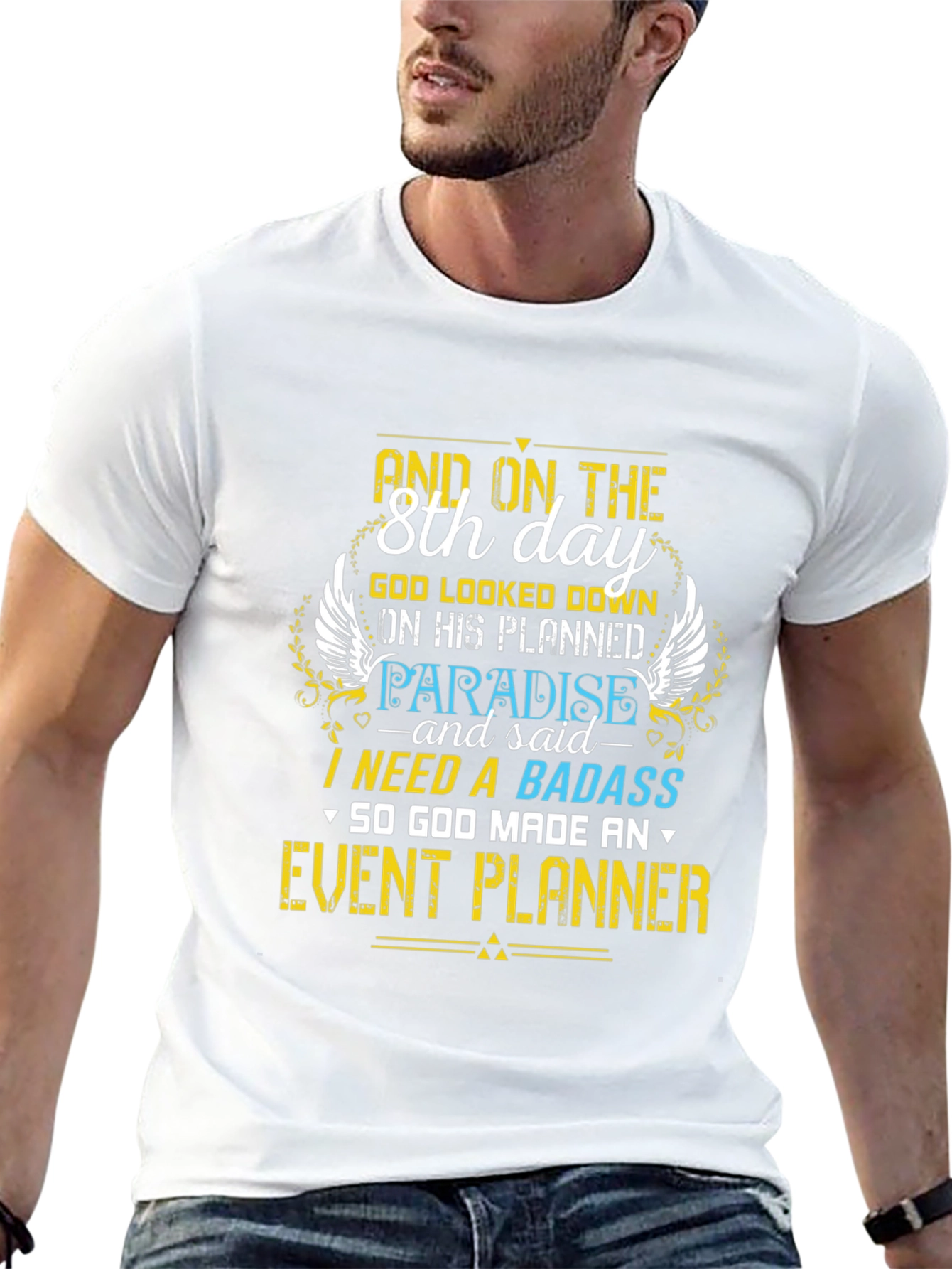Black Event Planner Graphic Tee - 8th Day Design view 13