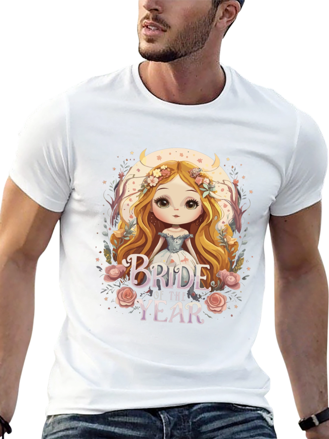 Black Bride of the Year Graphic T-Shirt view 13