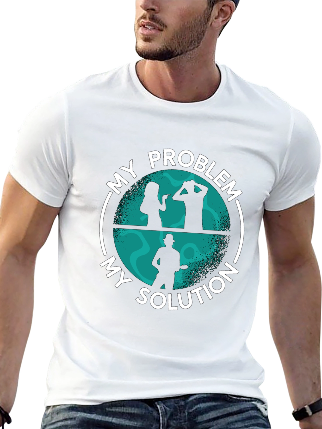 Black My Problem My Solution Graphic T-Shirt view 13