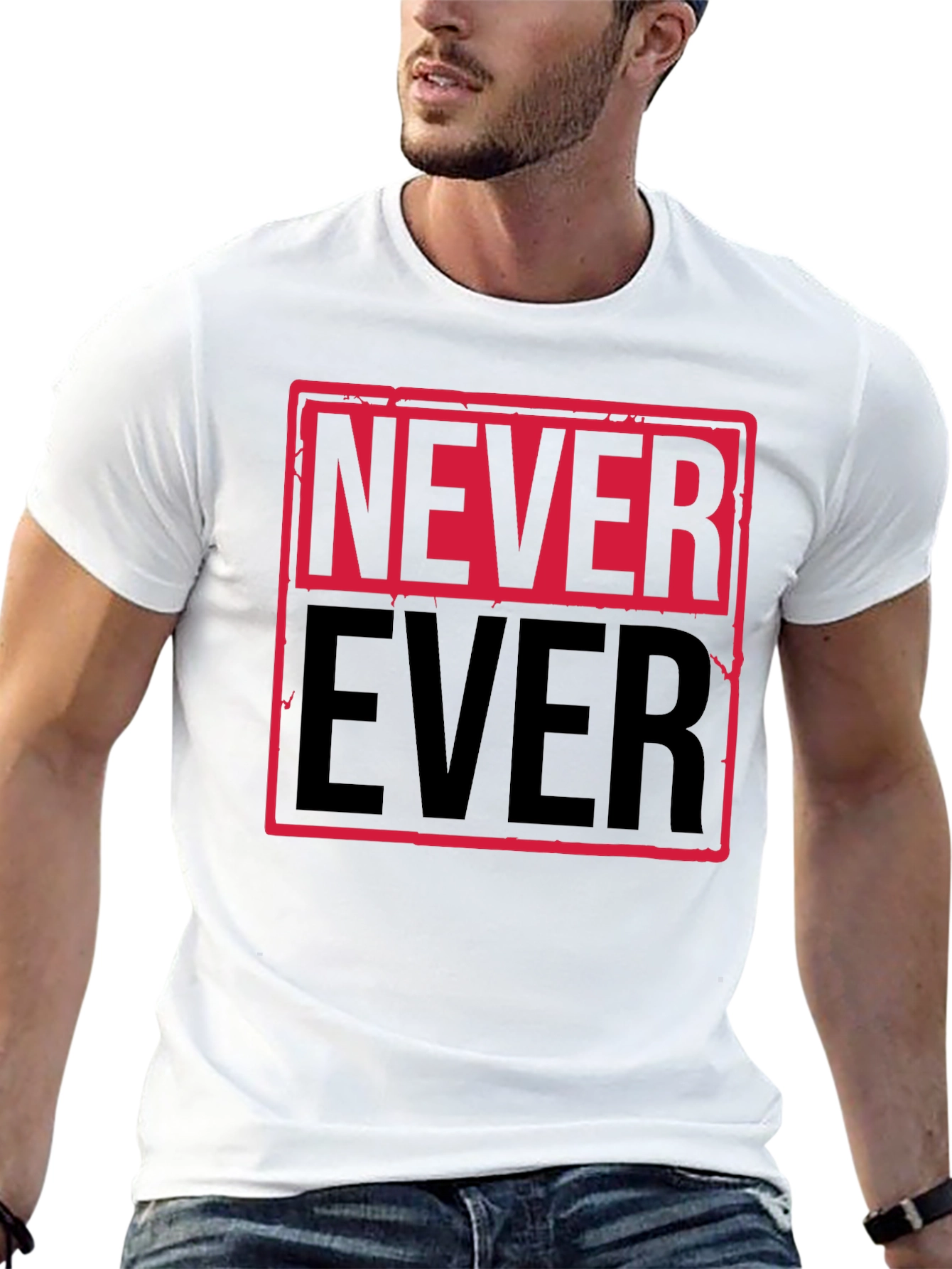 Black Never Ever Graphic Tee - Bold Statement Shirt view 13