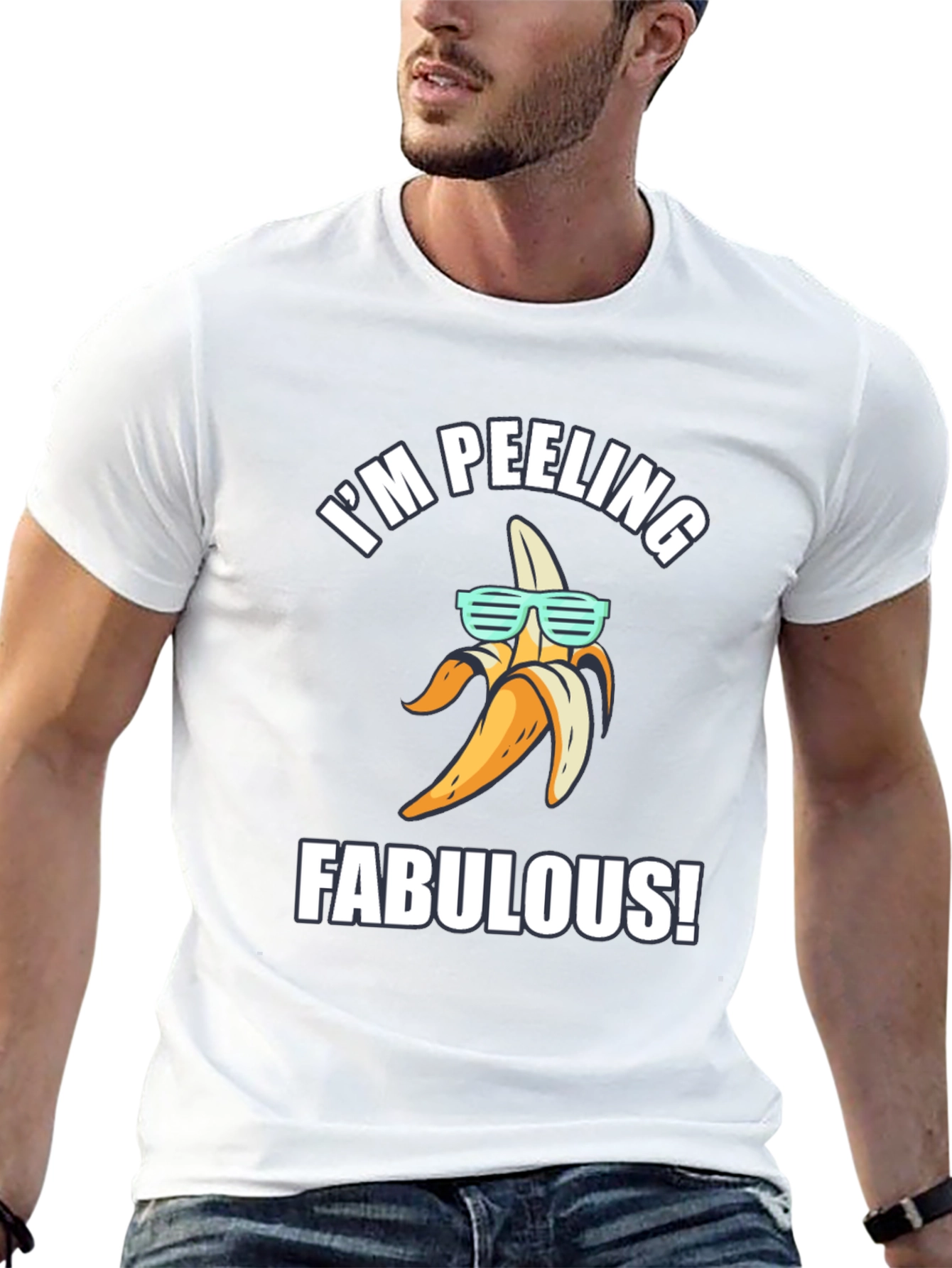 Black Funny Banana T-Shirt - I'm Peeling Fabulous! view 13