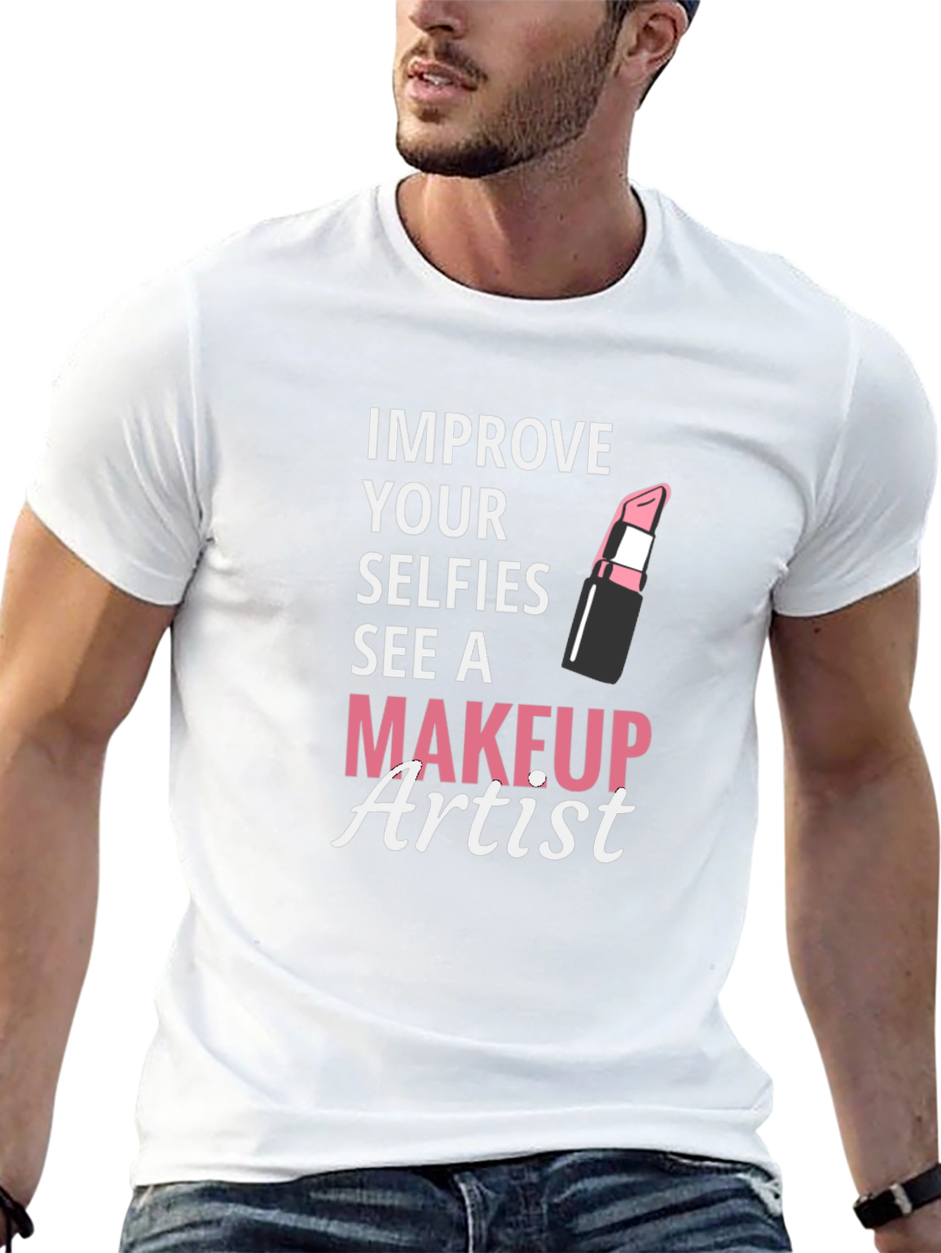 Black Makeup Artist T-Shirt - Improve Your Selfies view 13