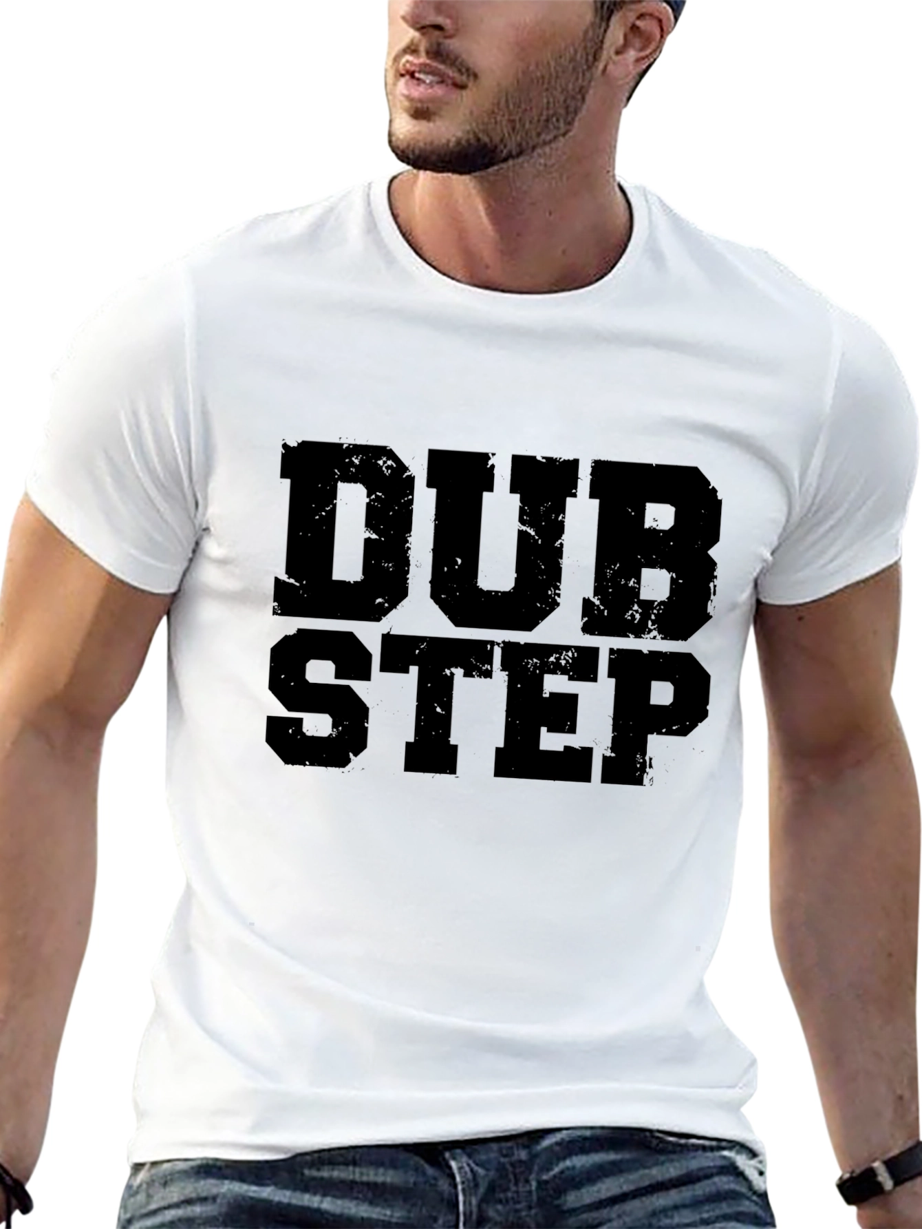 Black Dubstep Graphic Print T-Shirt - Black view 13