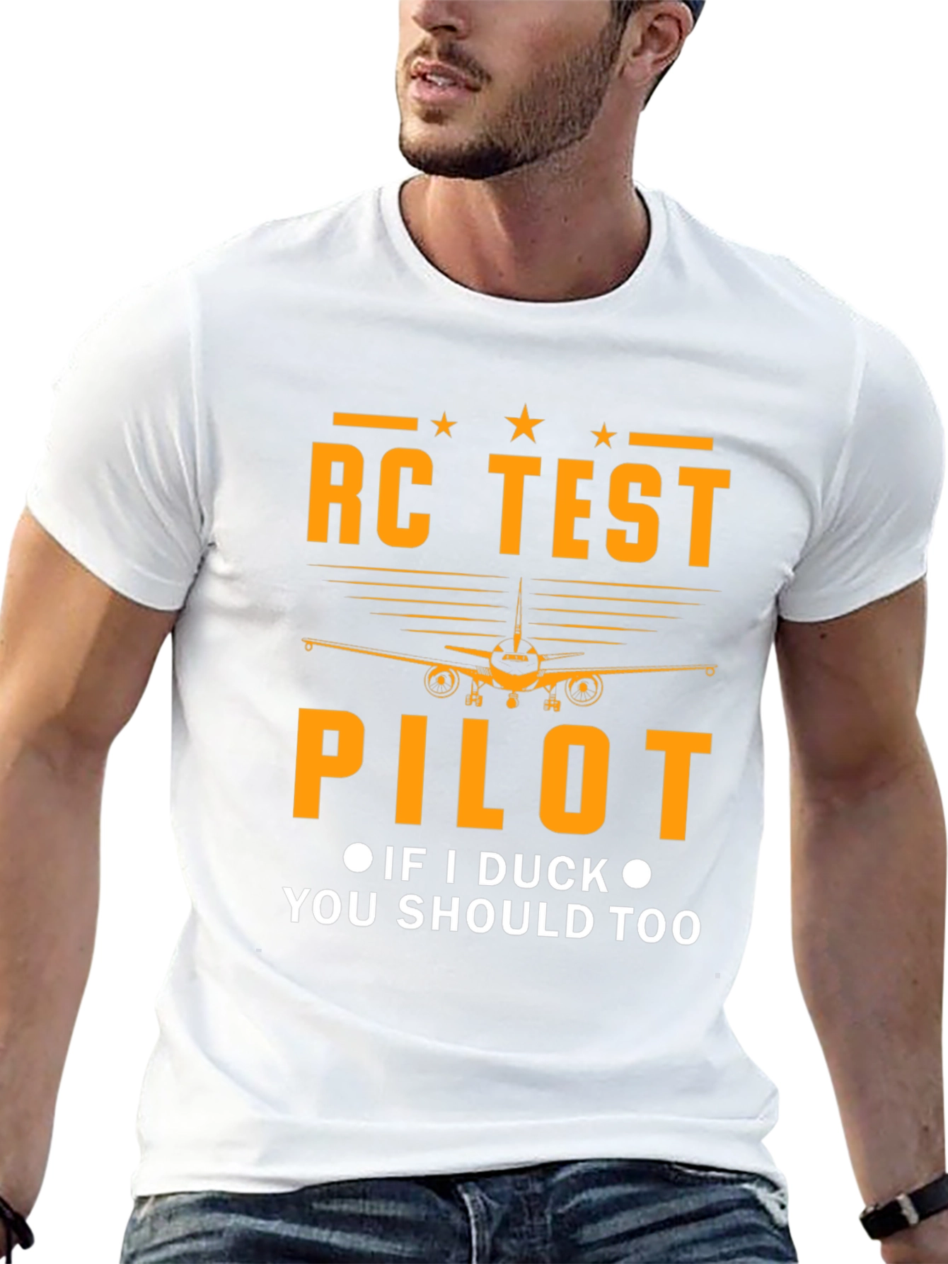 Black RC Test Pilot Graphic T-Shirt view 13