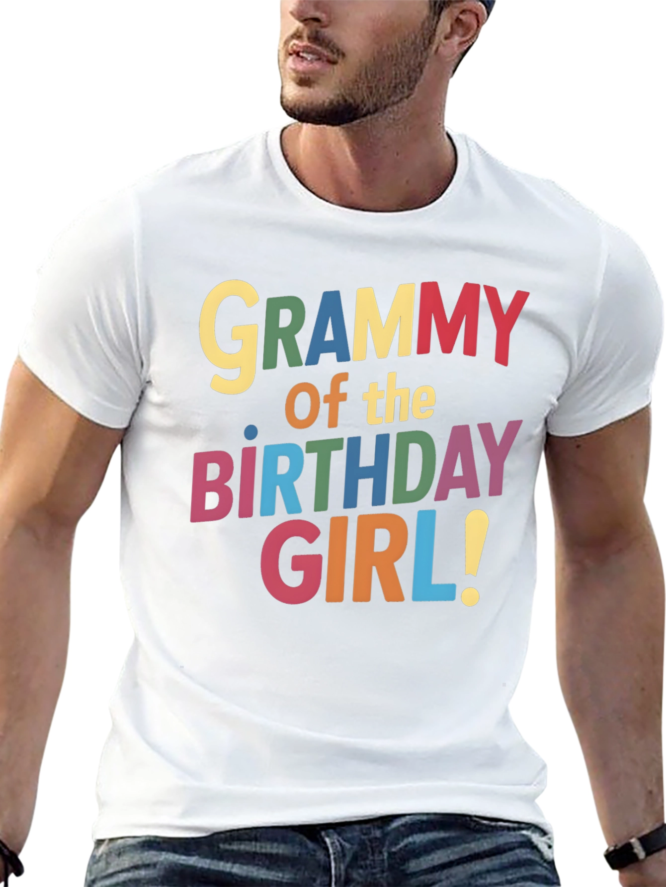 Black Grammy of the Birthday Girl Black T-Shirt view 13