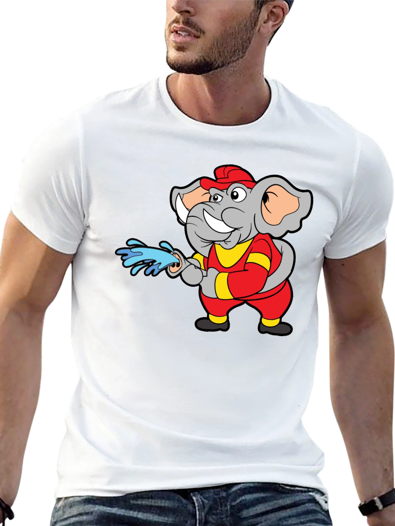 Black Elephant Firefighter T-Shirt view 13