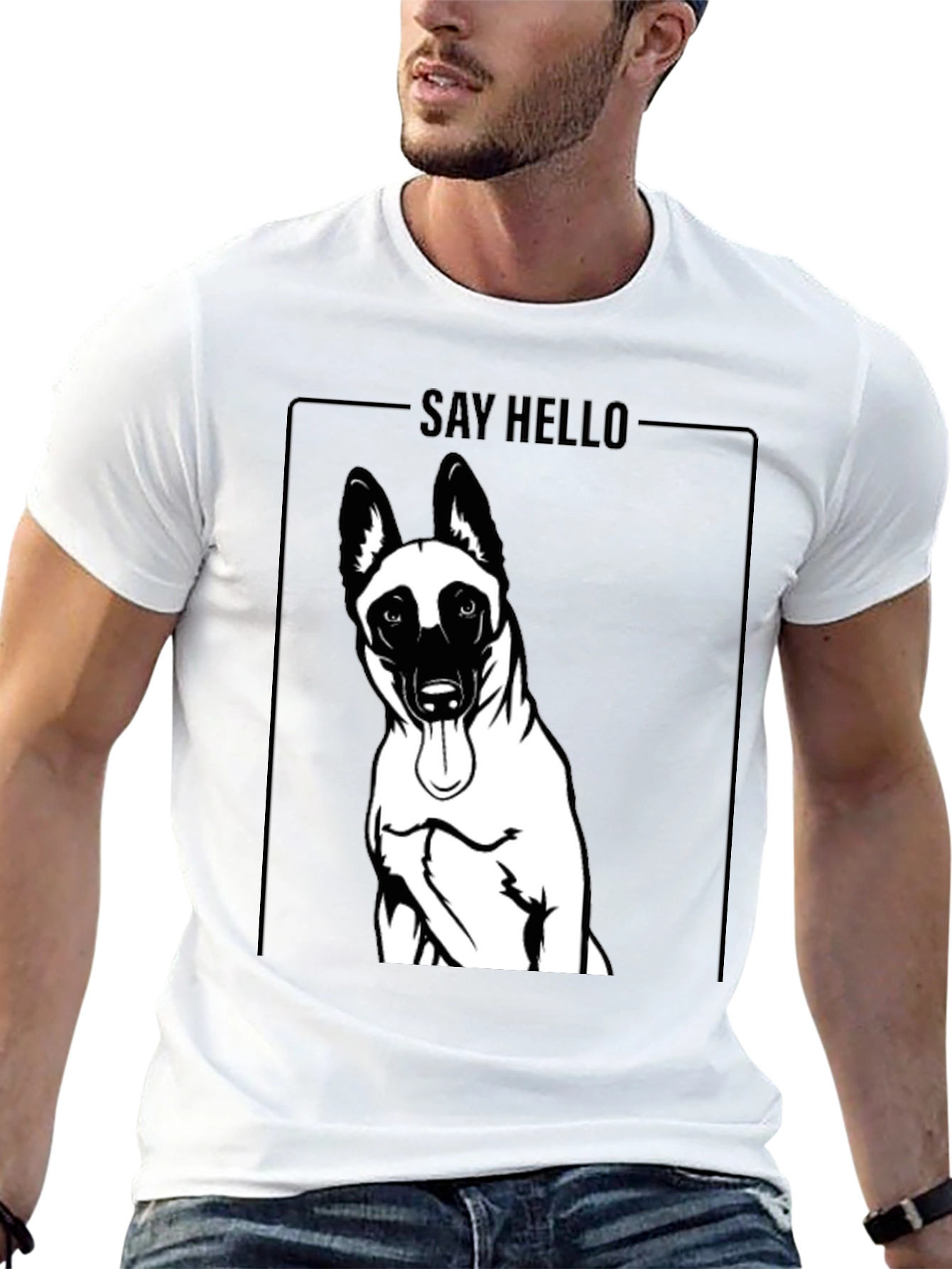 Black Dog Graphic T-Shirt - Say Hello view 13