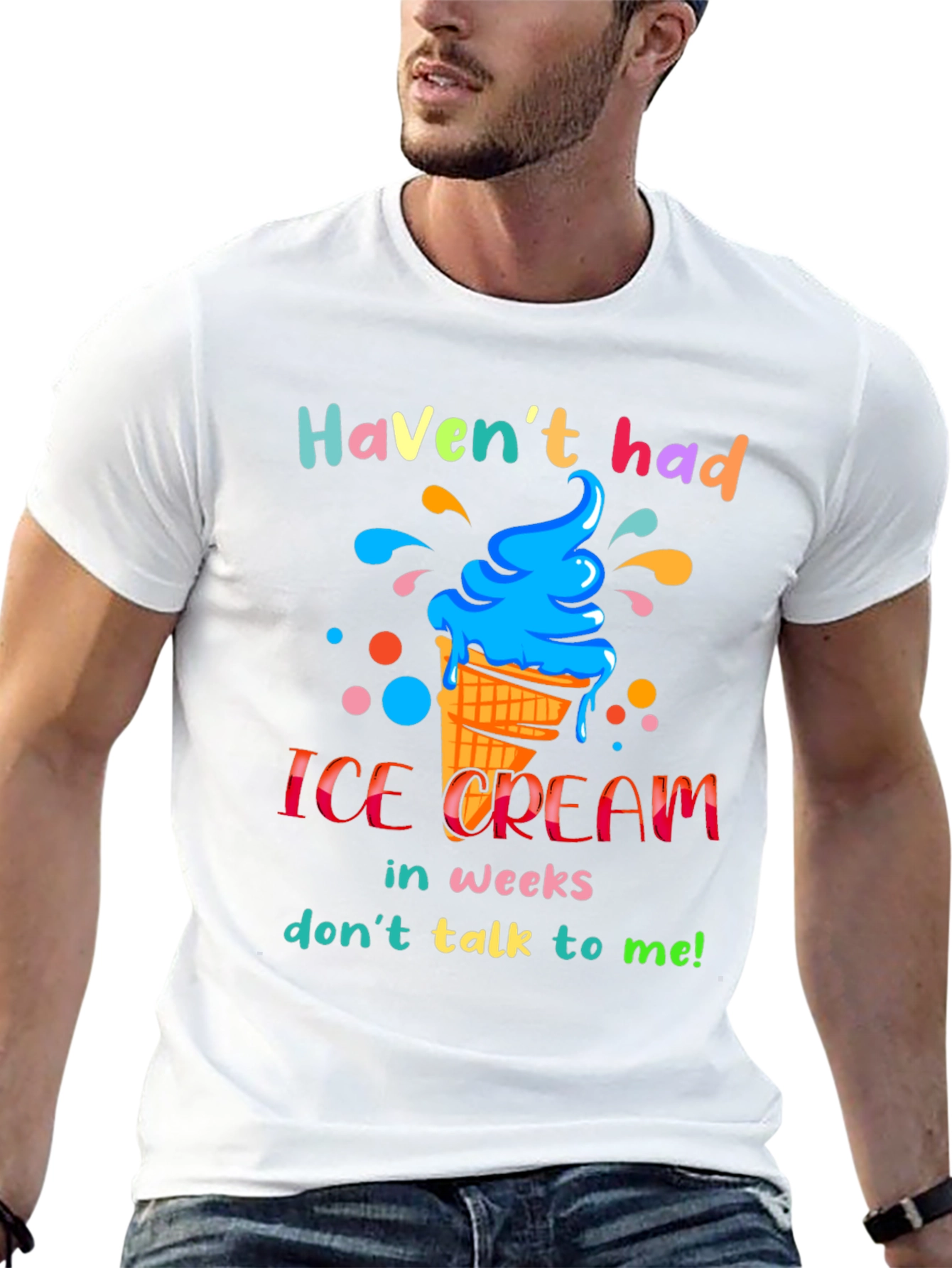 Black Haven't Had Ice Cream T-Shirt view 13
