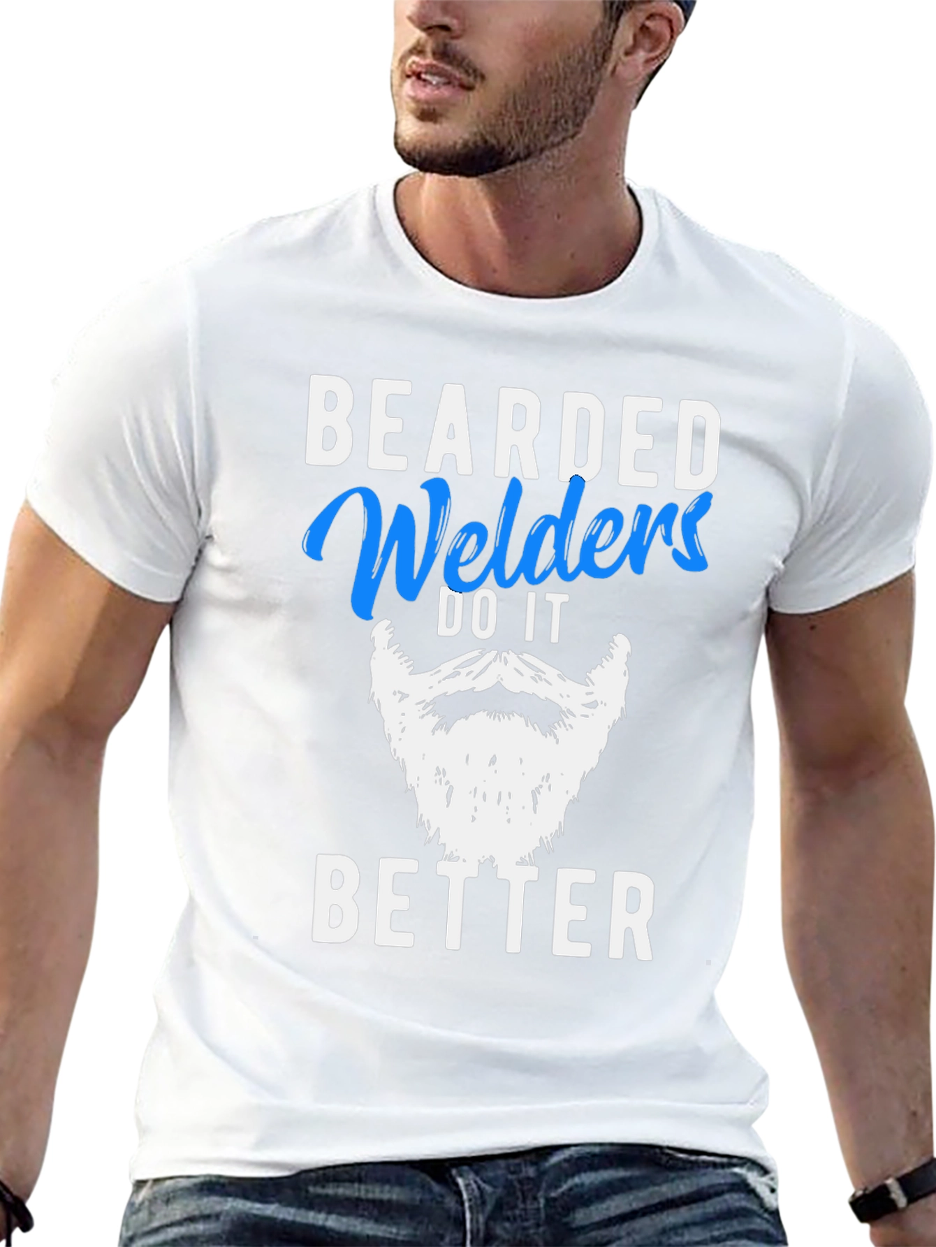 Black Bearded Welders Do It Better T-Shirt view 13