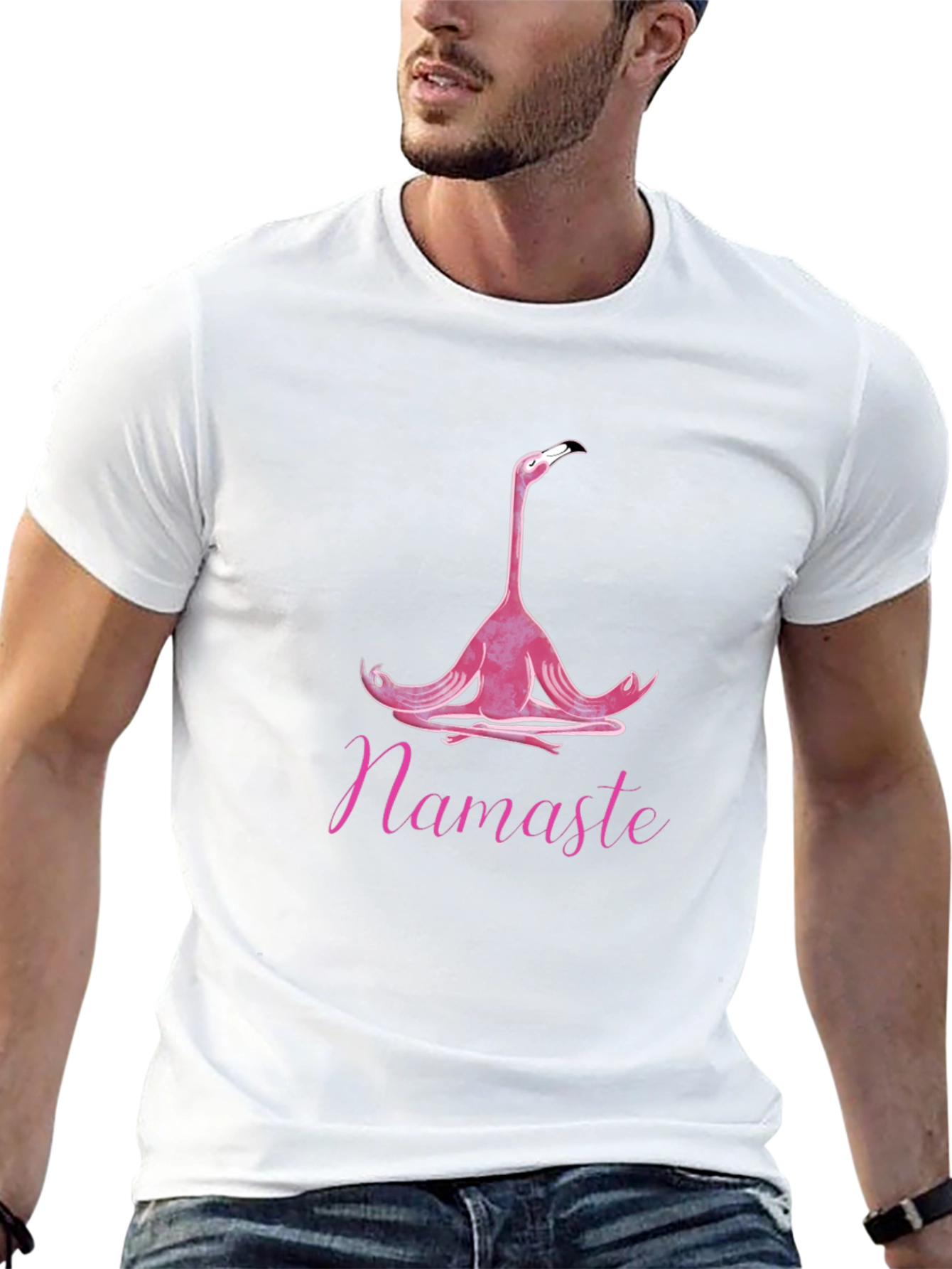 Meditating Flamingo T-Shirt - Namaste Yoga Tee - 13