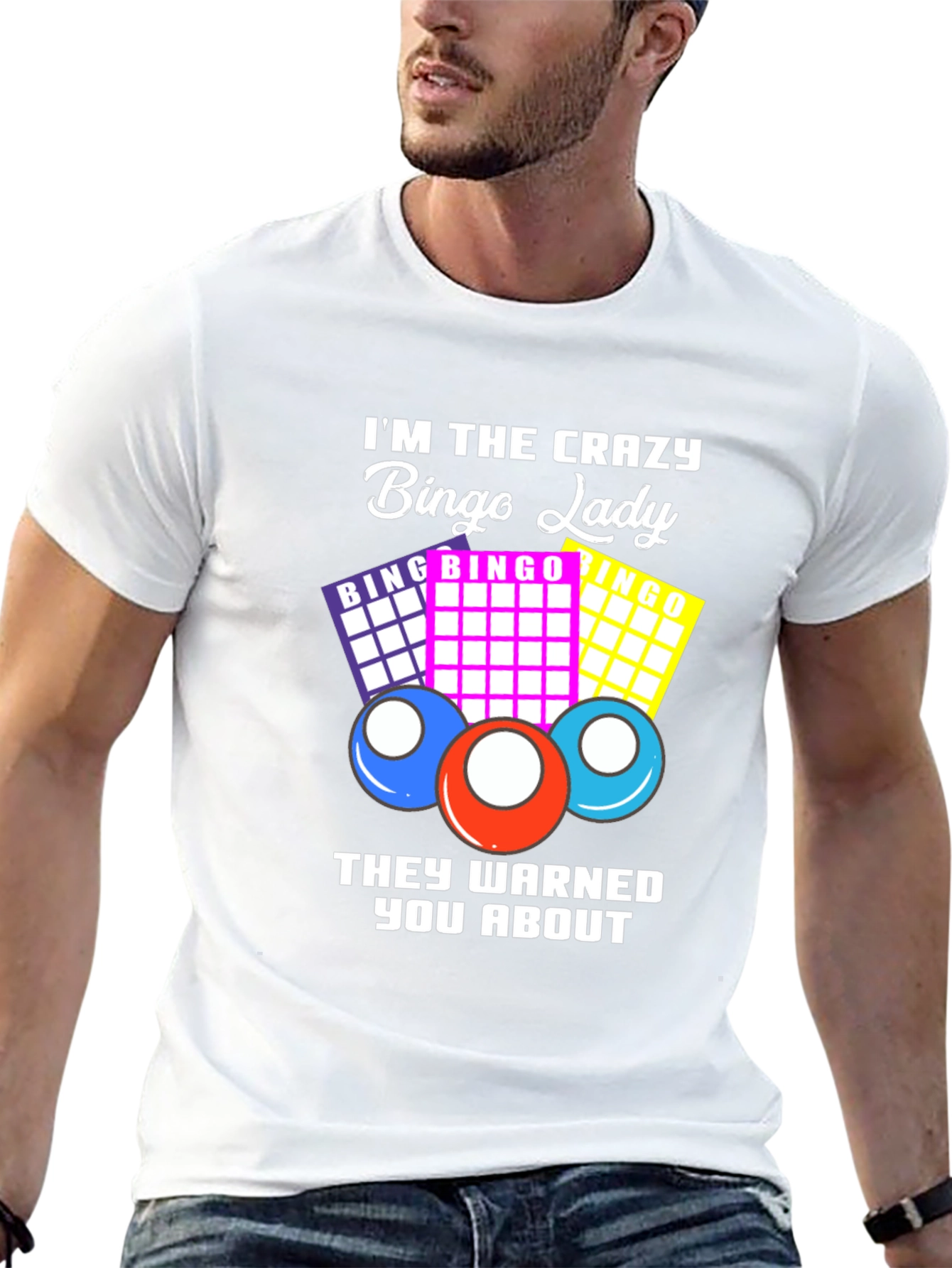 Black Crazy Bingo Lady T-Shirt view 13