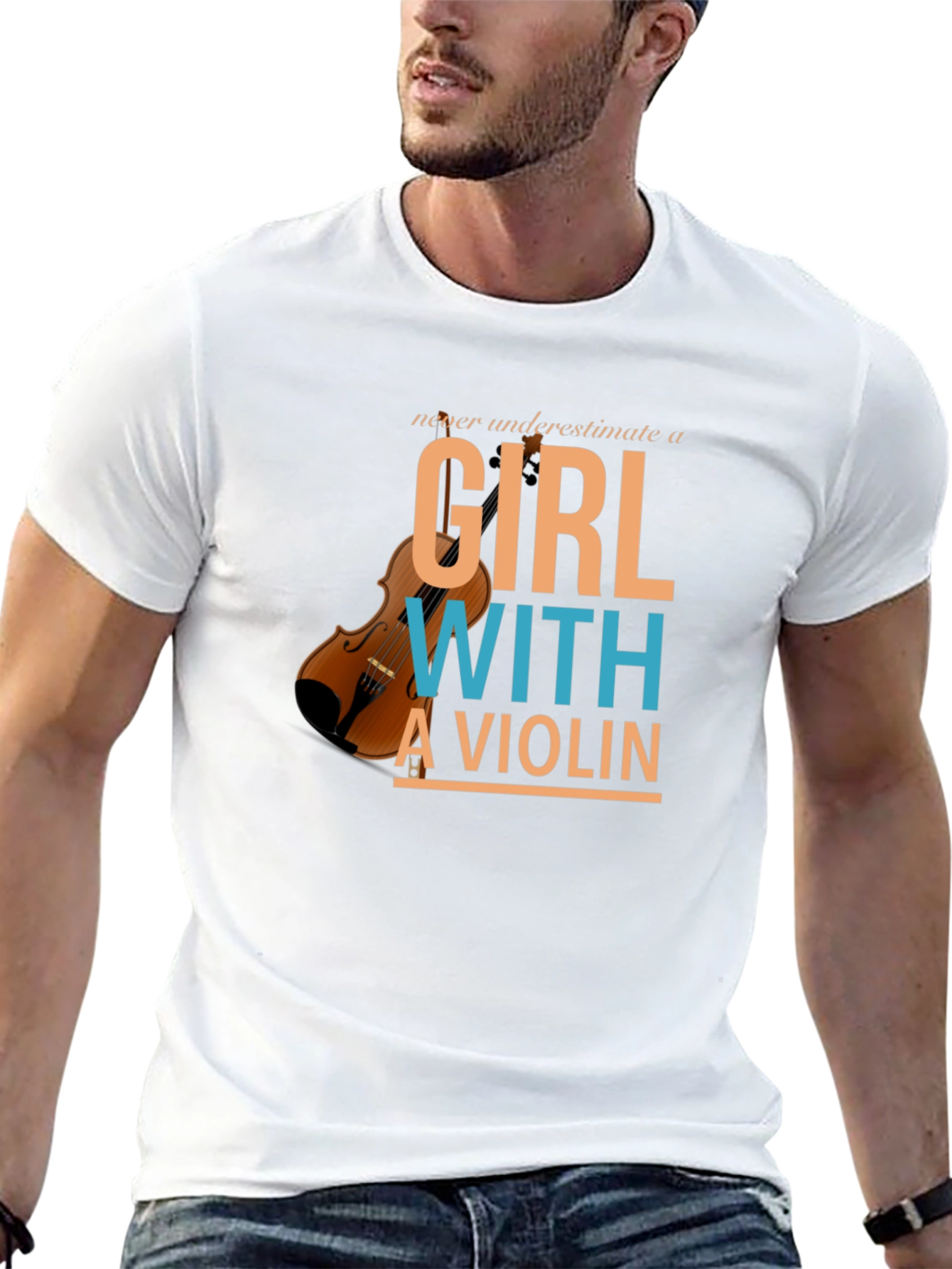 Black Violin Girl T-Shirt - Musician Gift view 13