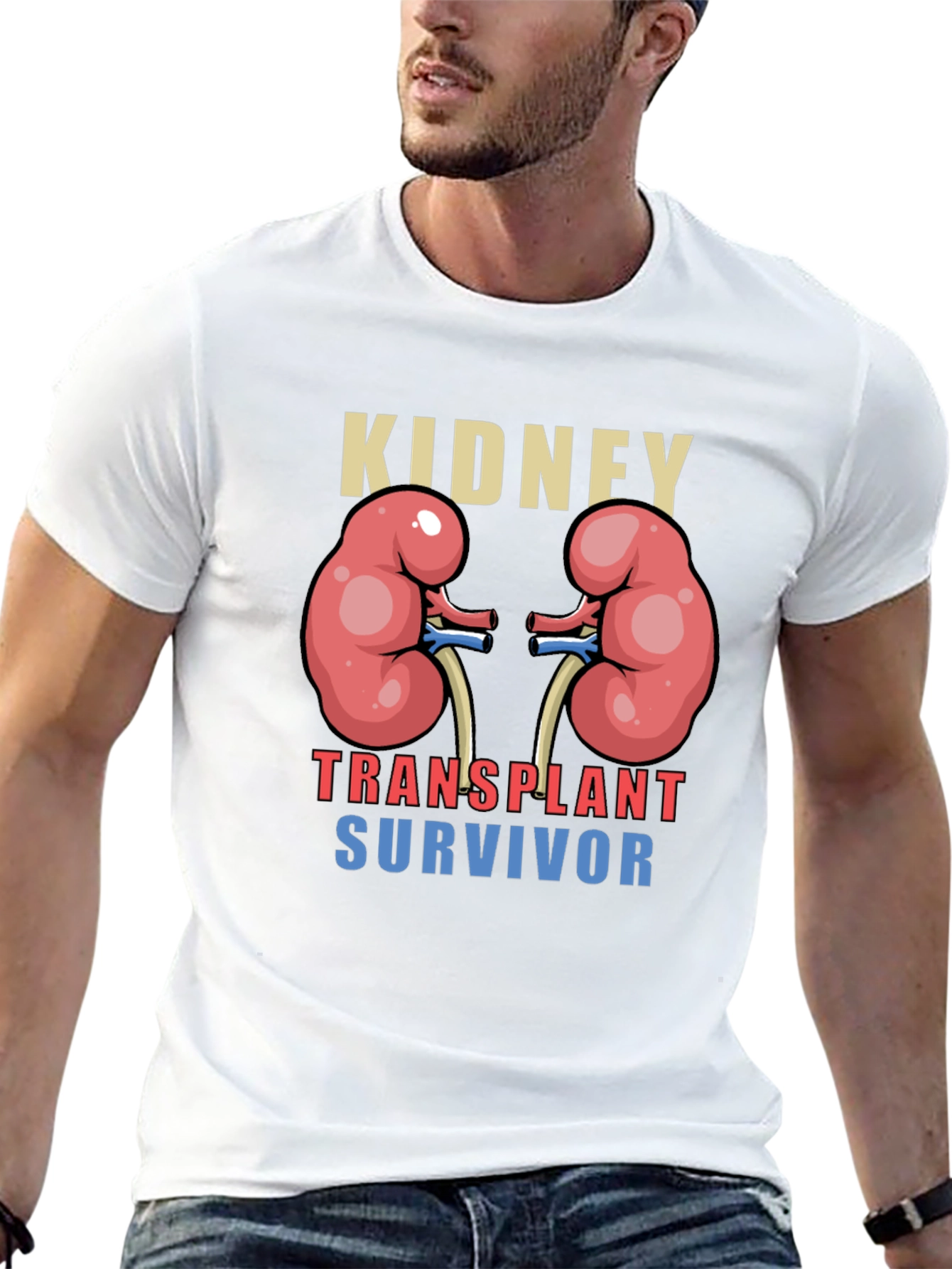 Black Kidney Transplant Survivor Graphic Tee view 13