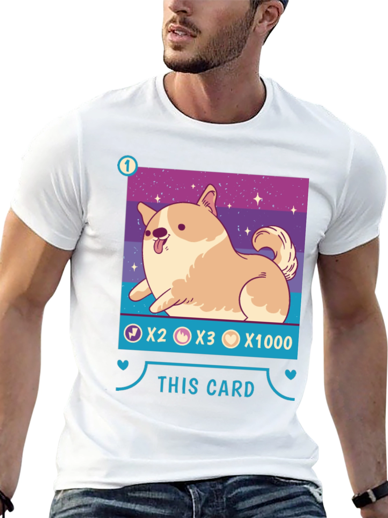Black Corgi Card Game T-Shirt - Cute & Stylish! view 13