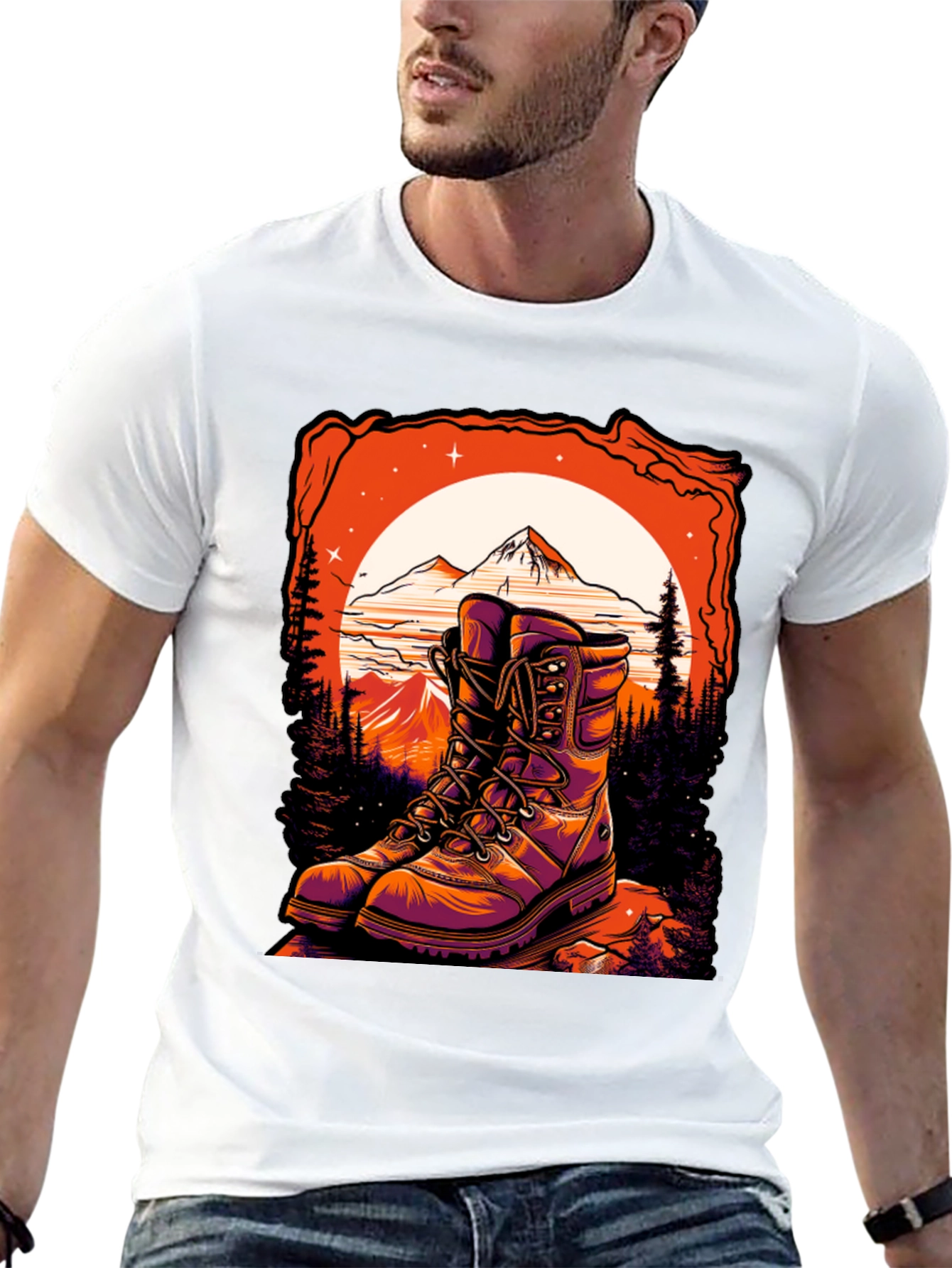 Black Hiking Boots Graphic Tee - Adventure Awaits! view 13