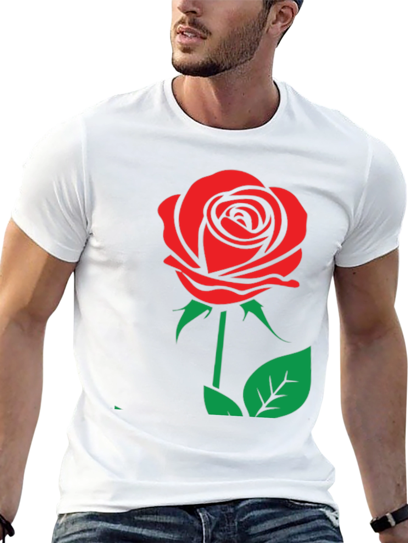 Rose Graphic Tee - Classic & Bold Design - 13