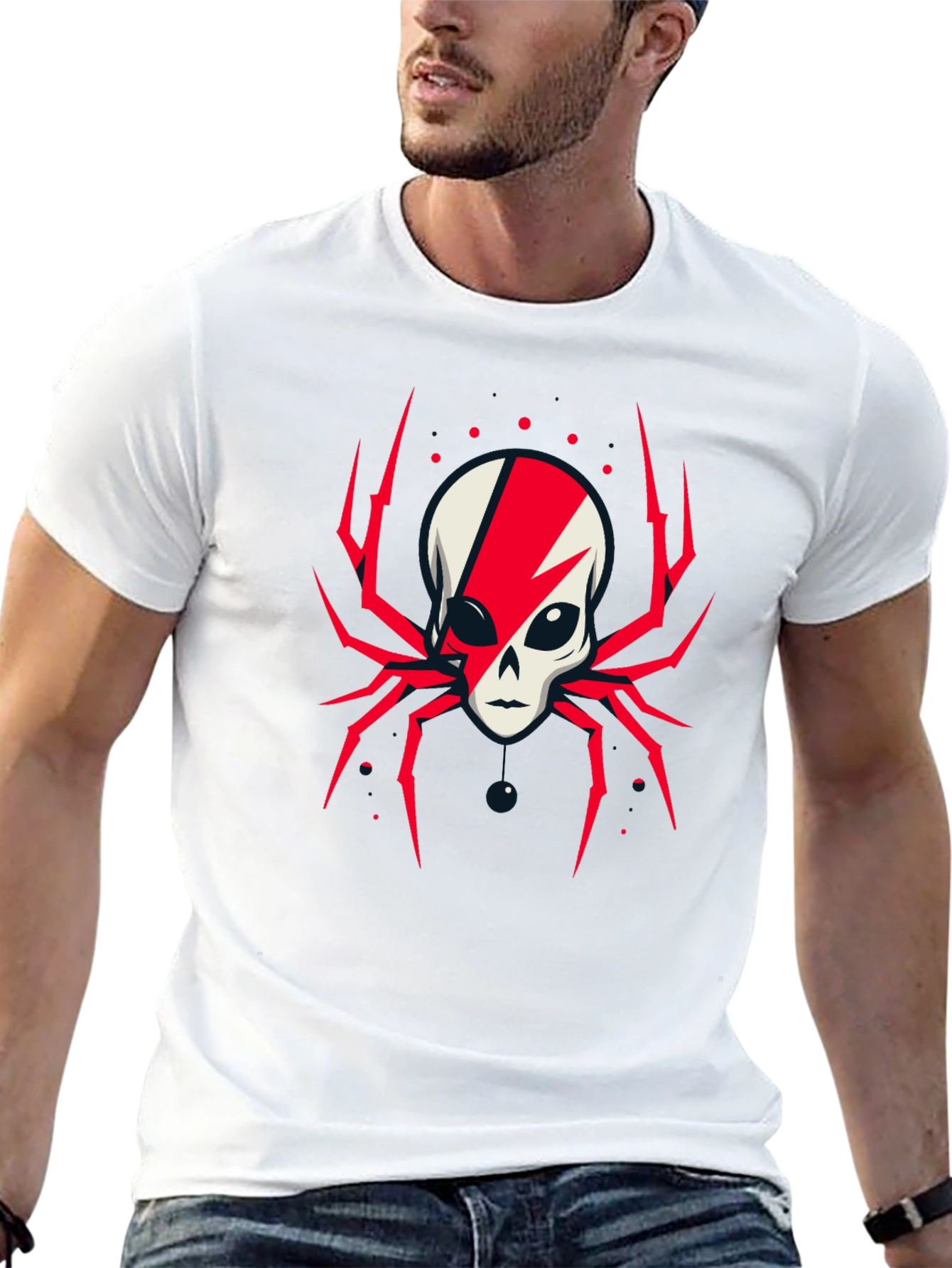 Black Alien Spider Graphic Tee - Unique Design view 13