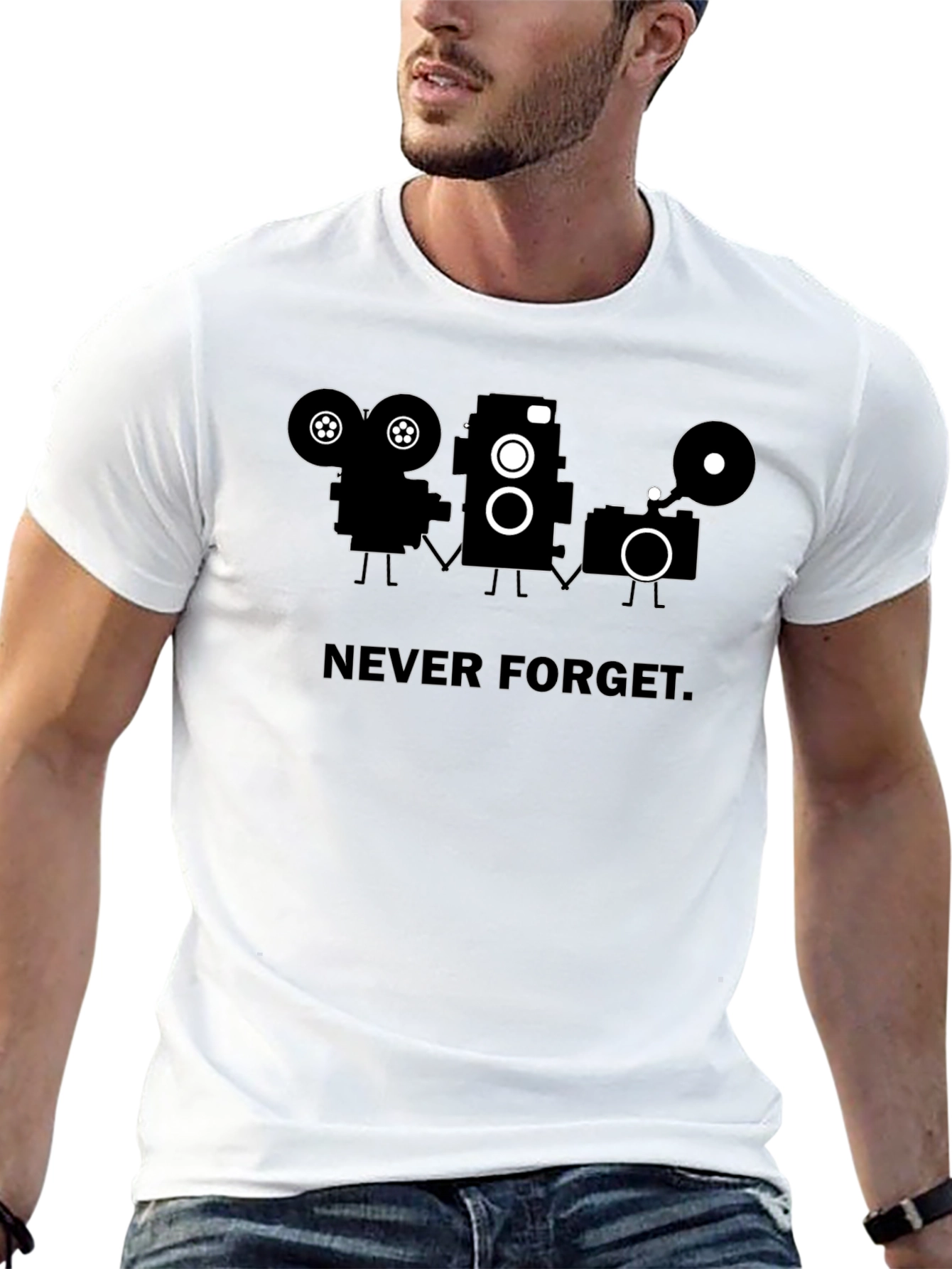 Black Never Forget Graphic T-Shirt view 13