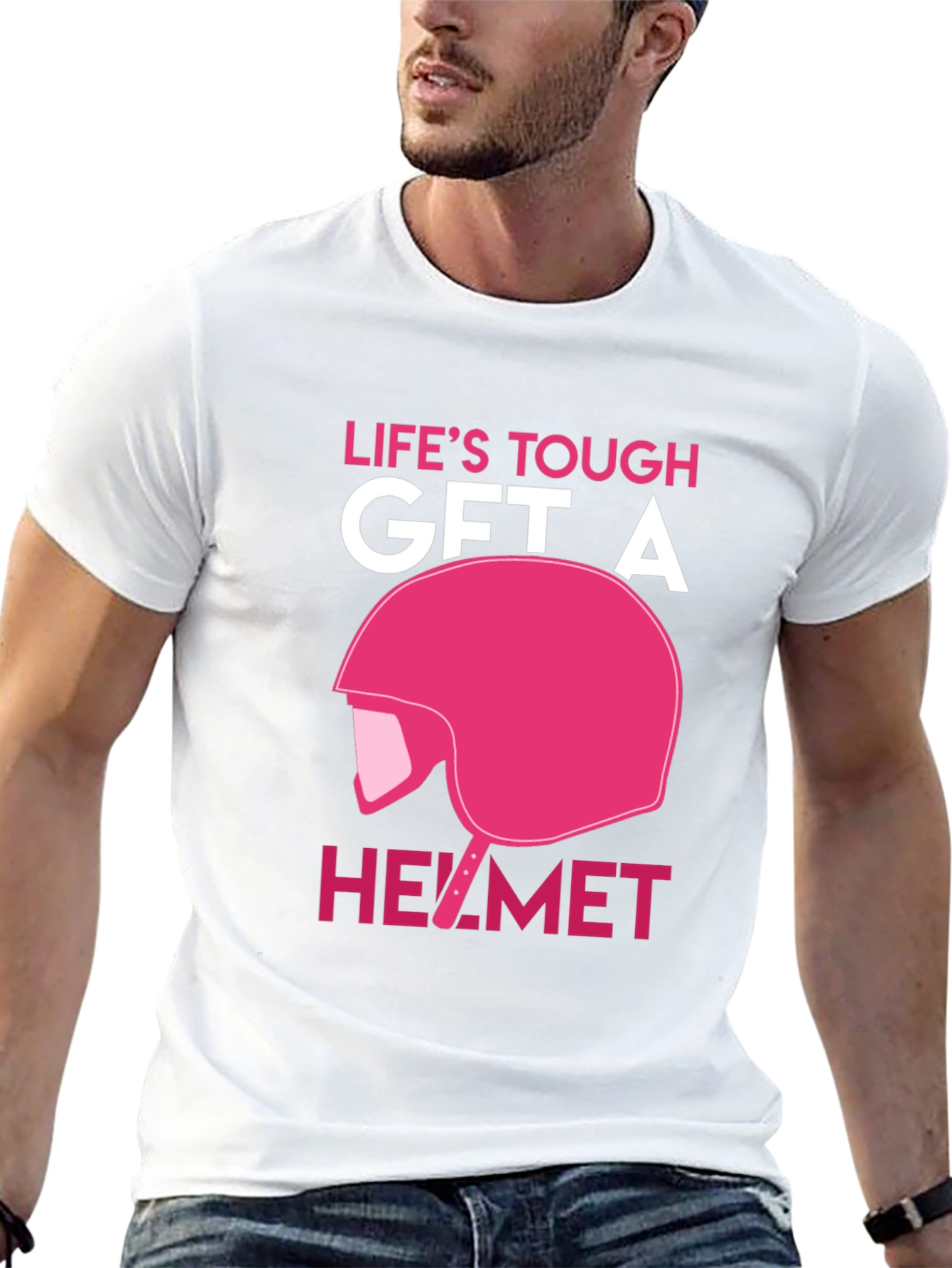 Life's Tough Get A Helmet T-Shirt - 13