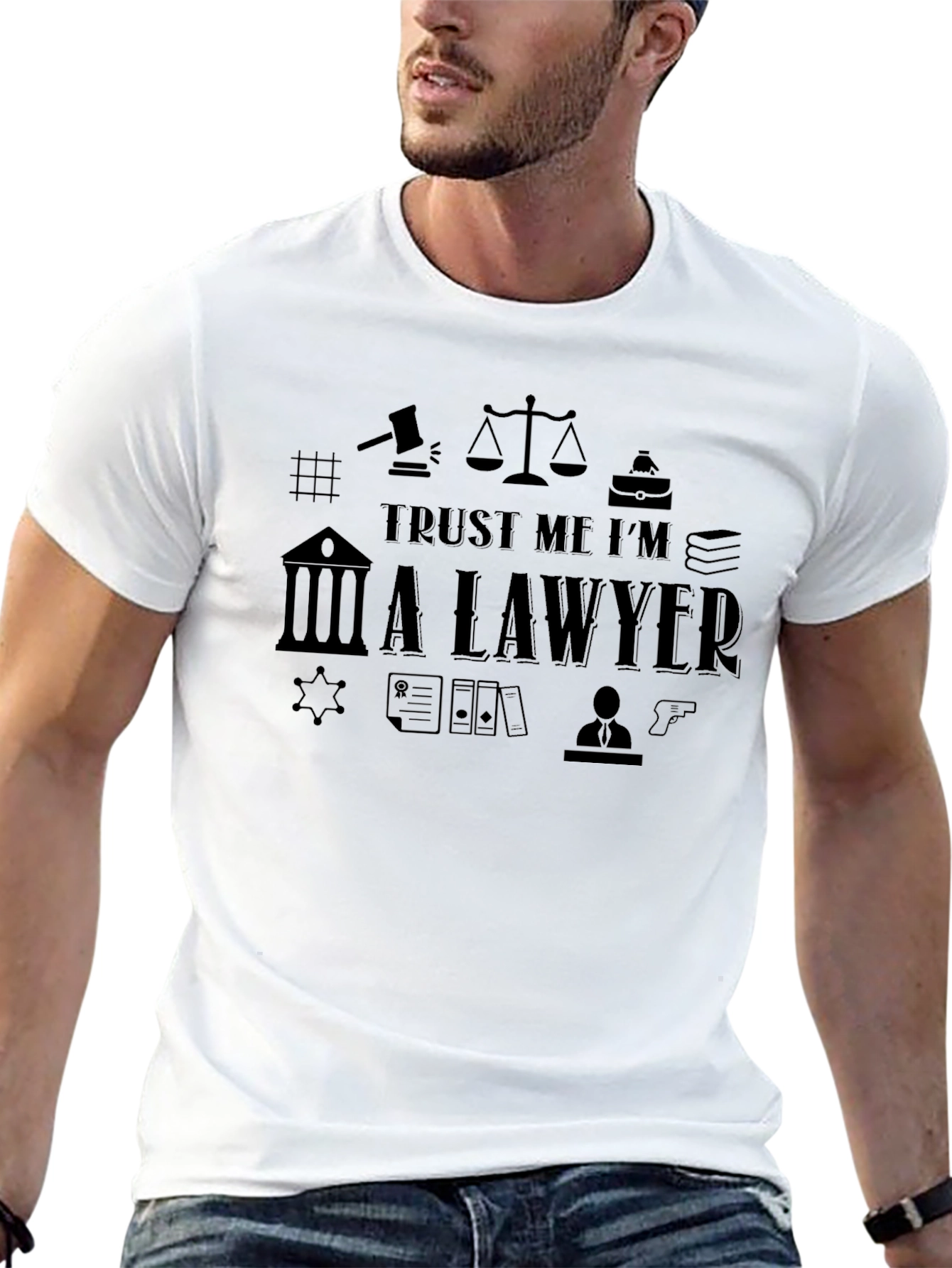 Black Trust Me I'm A Lawyer Black T-Shirt  view 13