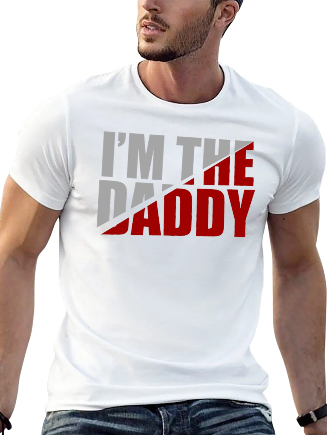 Black I'm The Daddy Graphic Tee - Black Cotton T-Shirt view 13
