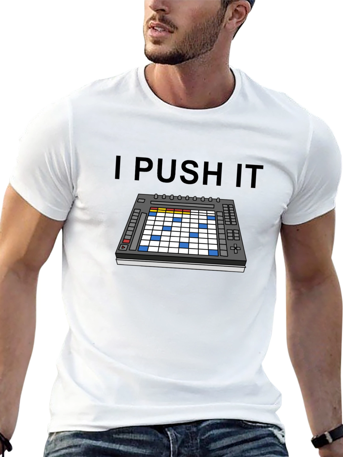 Black I Push It Ableton T-Shirt view 13