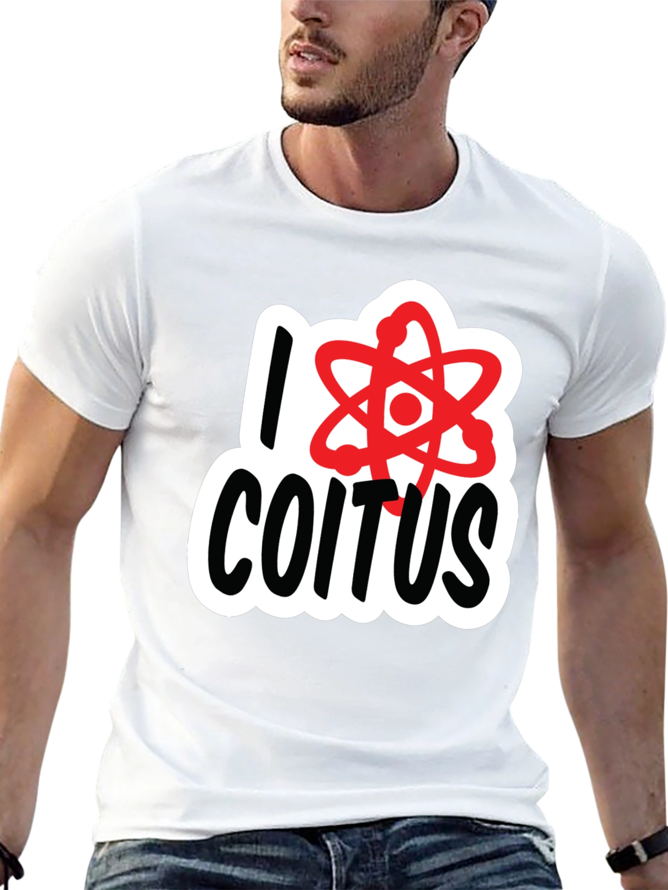 Black I Love Coitus Science T-Shirt - Black view 13
