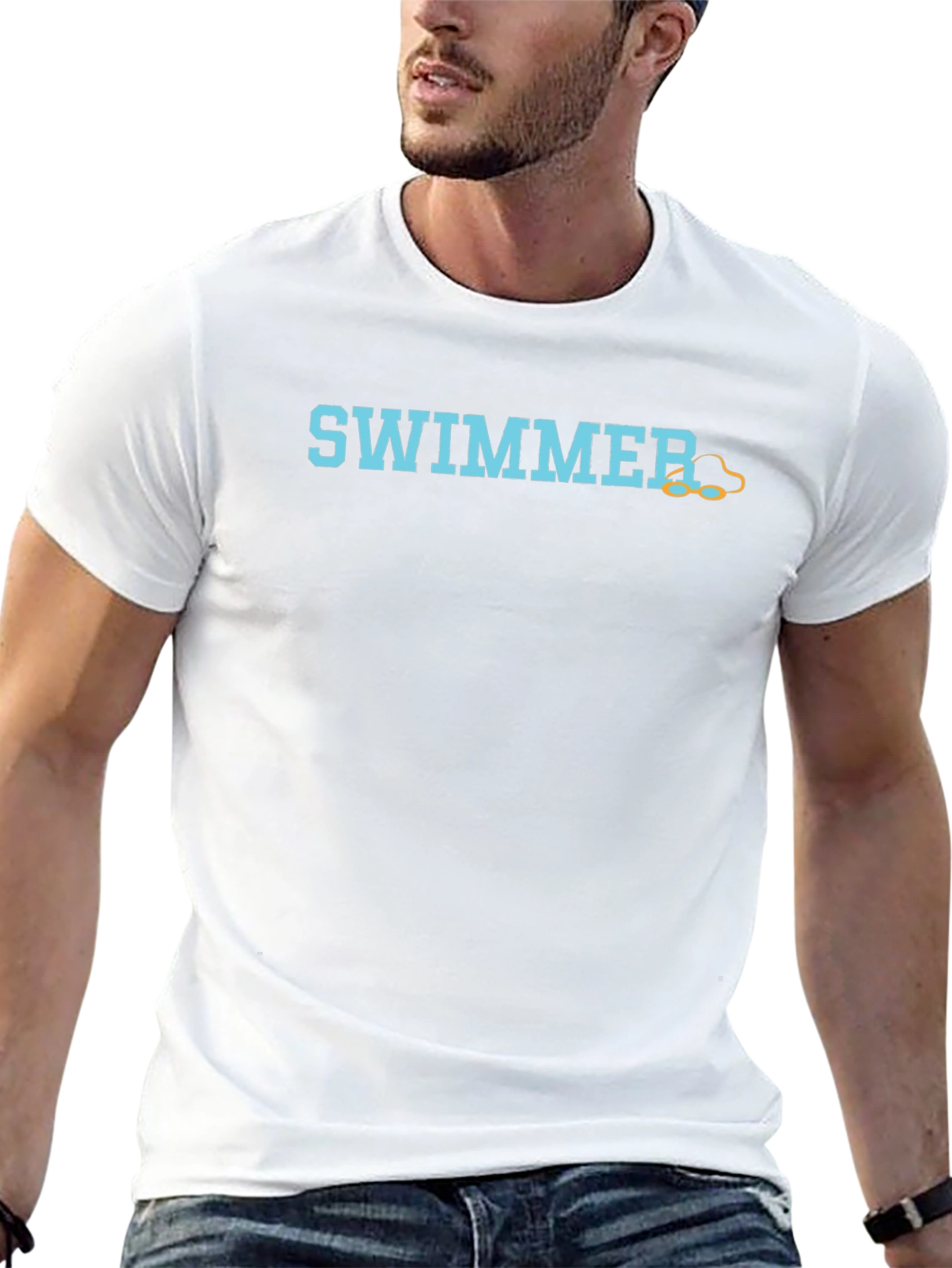Swimmer Graphic Black T-Shirt - 13