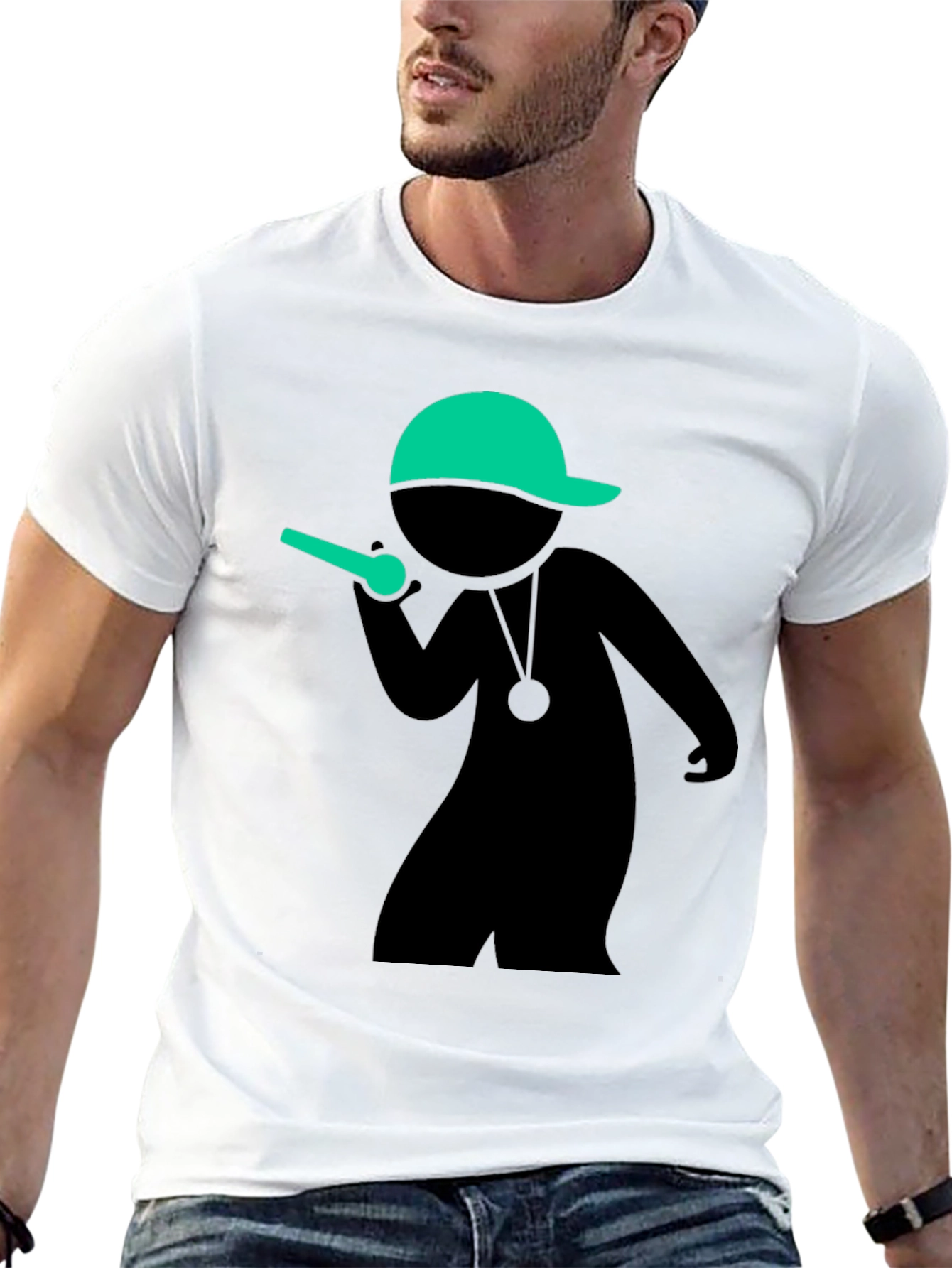 Black Cool MC Stick Figure Black T-Shirt view 13