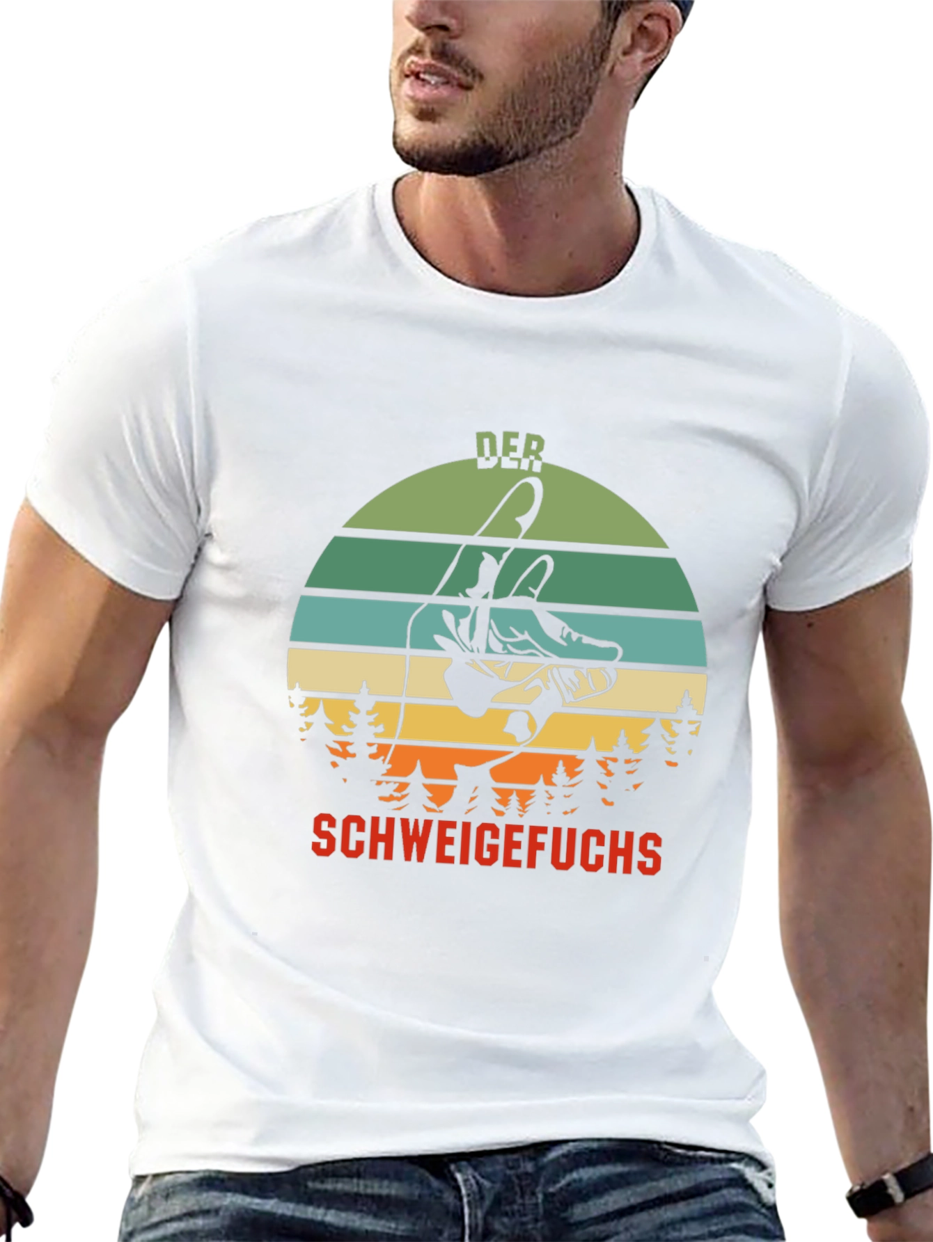 Black Der Schweigefuchs Graphic T-Shirt view 13