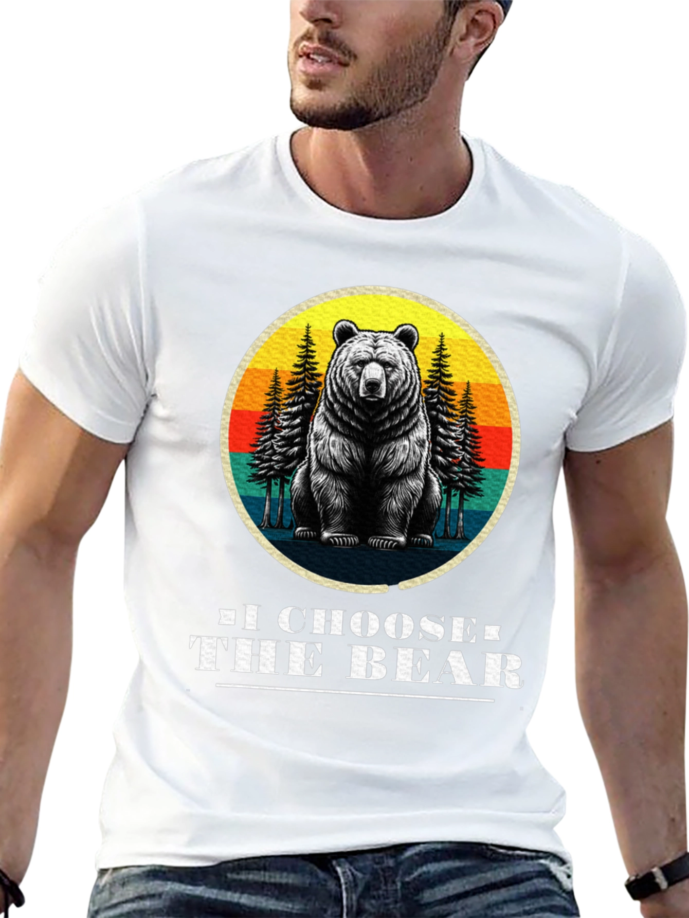 Black I Choose the Bear Graphic Tee view 13
