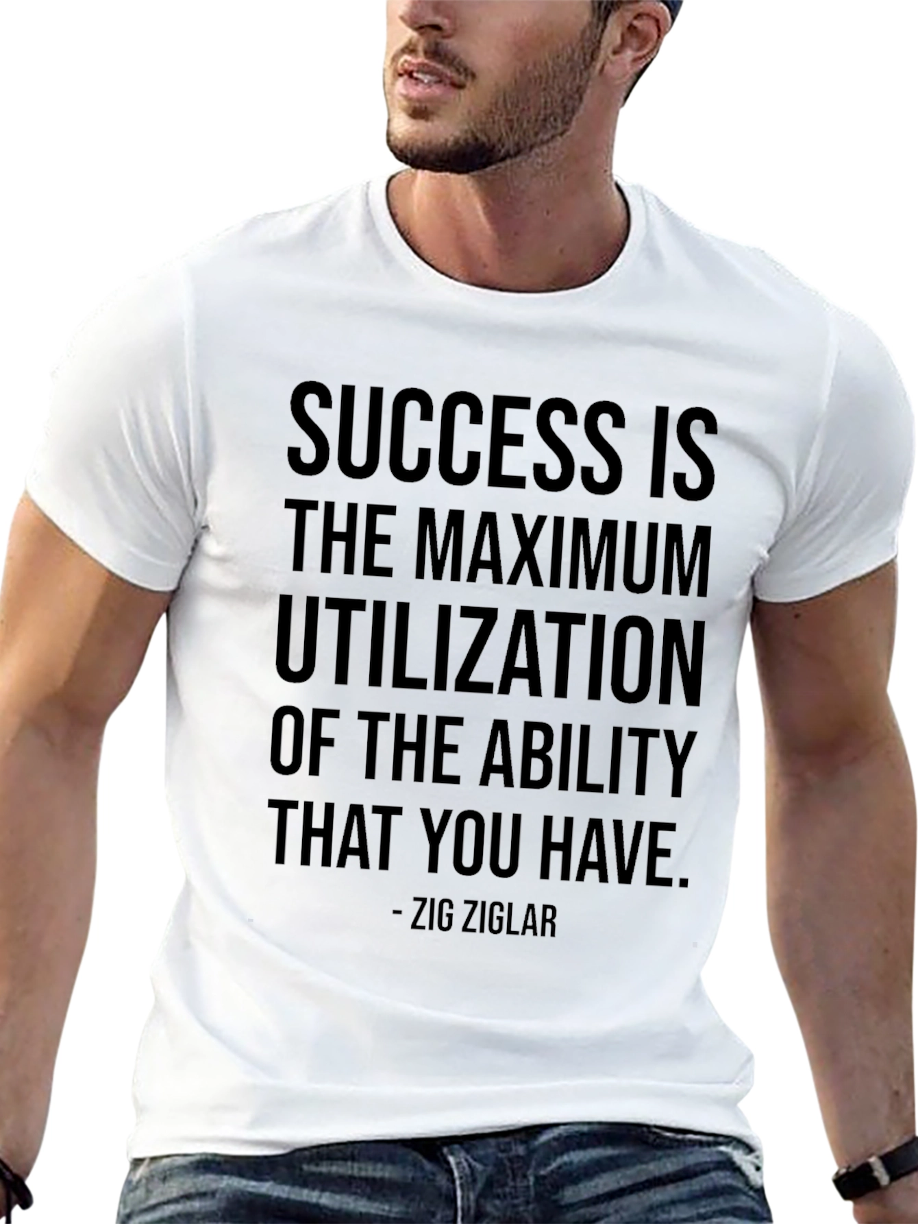 Black Motivational Success Quote T-Shirt view 13