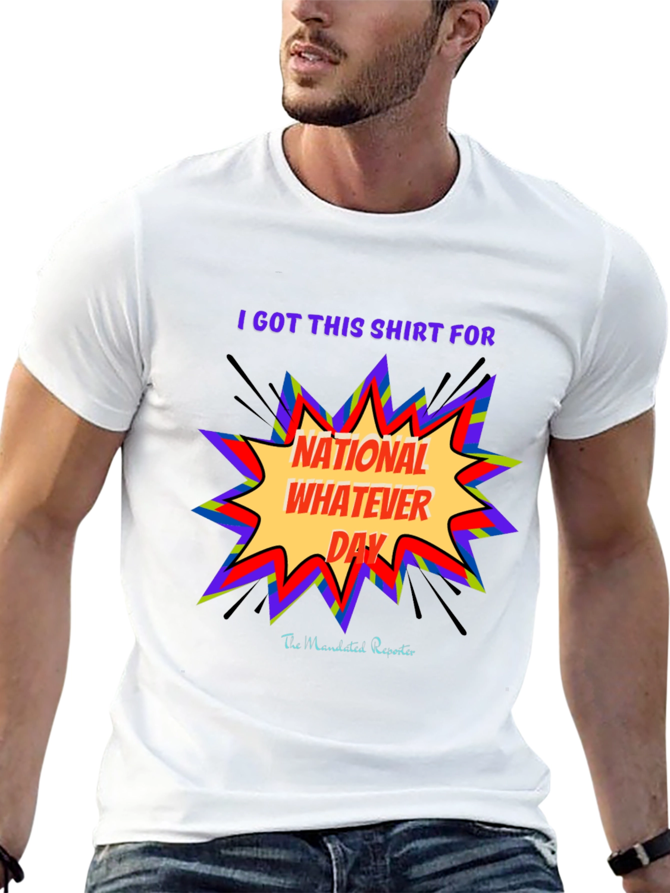 Black National Whatever Day T-Shirt: Fun Graphic Tee view 13