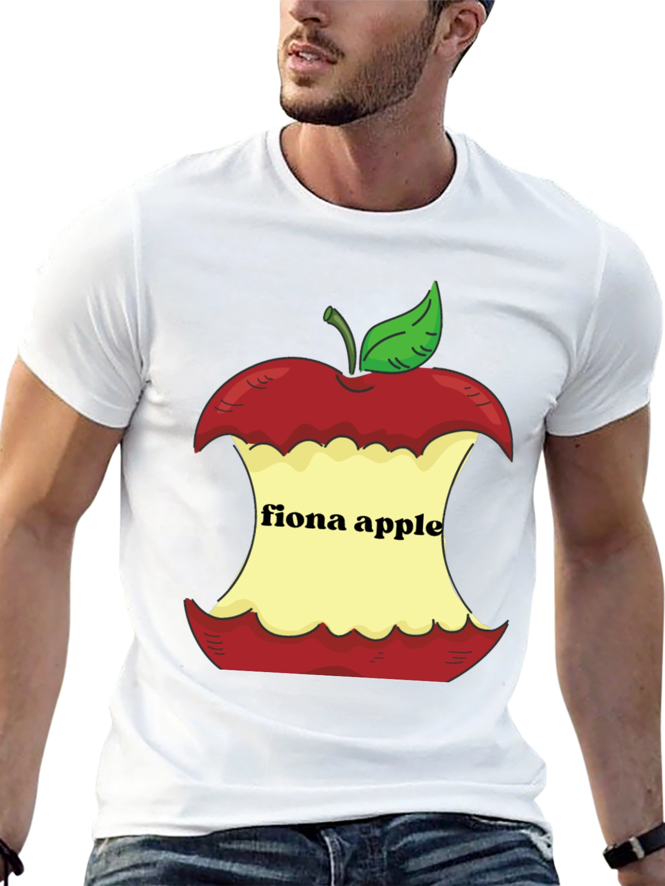 Black Fiona Apple Core Graphic Tee - Black Cotton Casual view 13