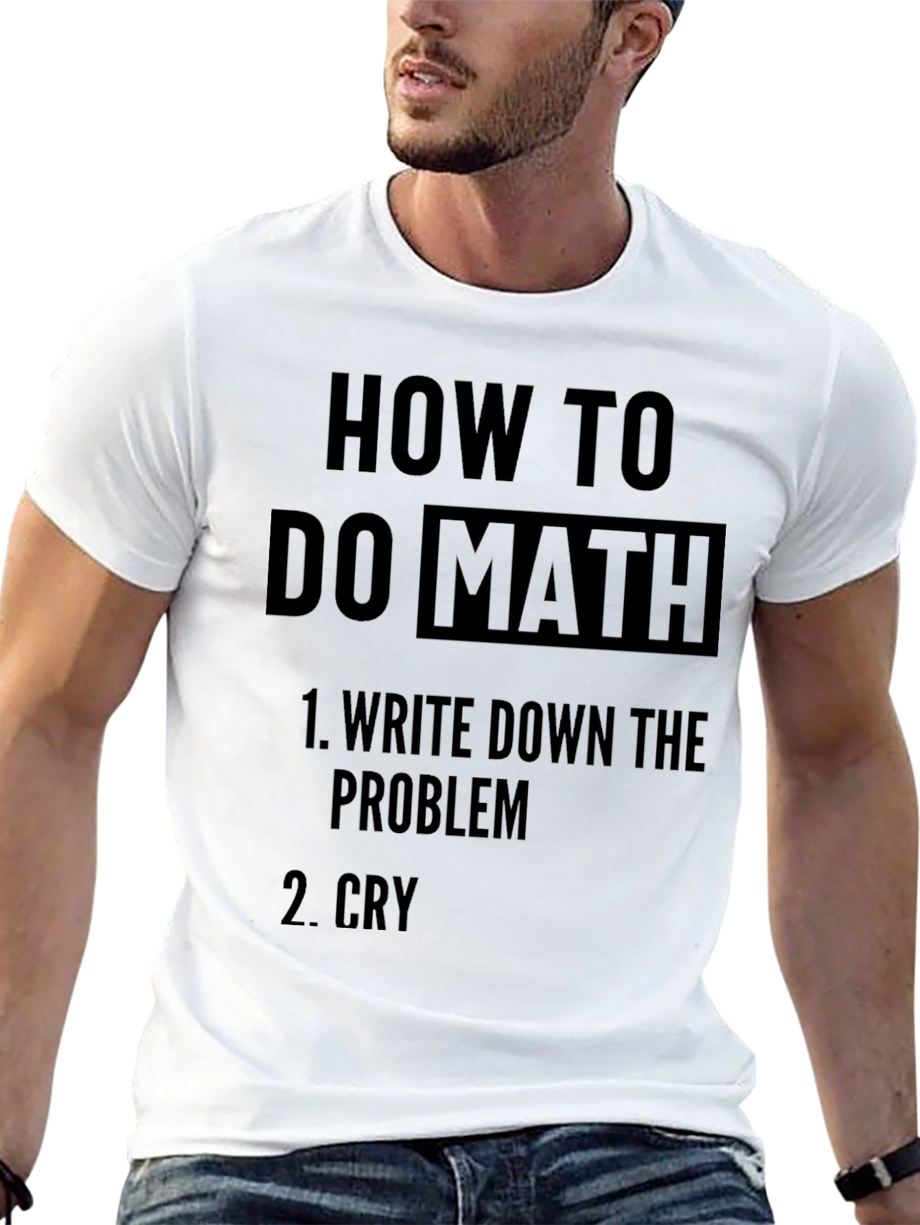 Black Funny Math Problem T-Shirt: How to Do Math view 13