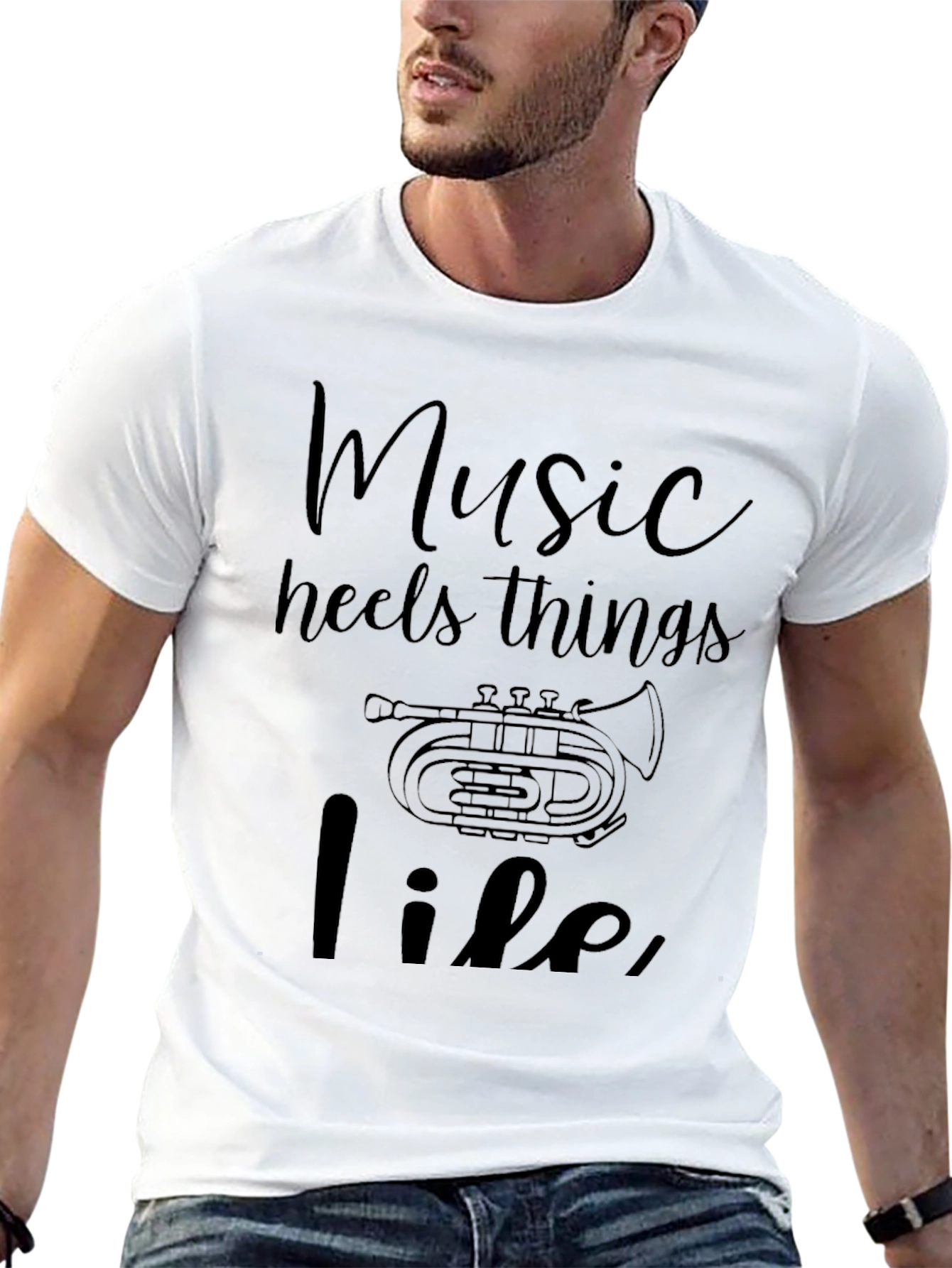 Black Music Heals Life T-Shirt view 13