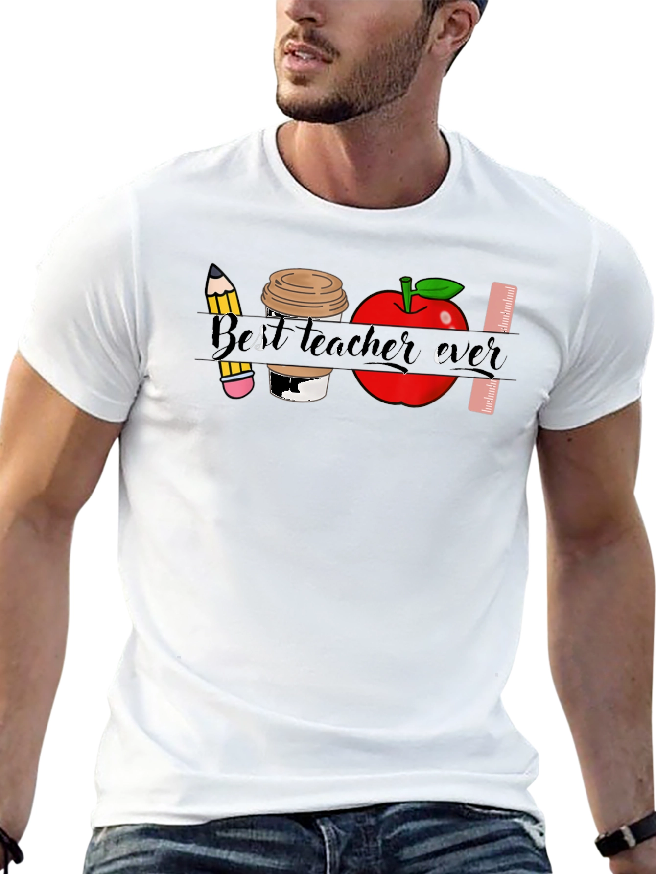 Black Best Teacher Ever T-Shirt view 13