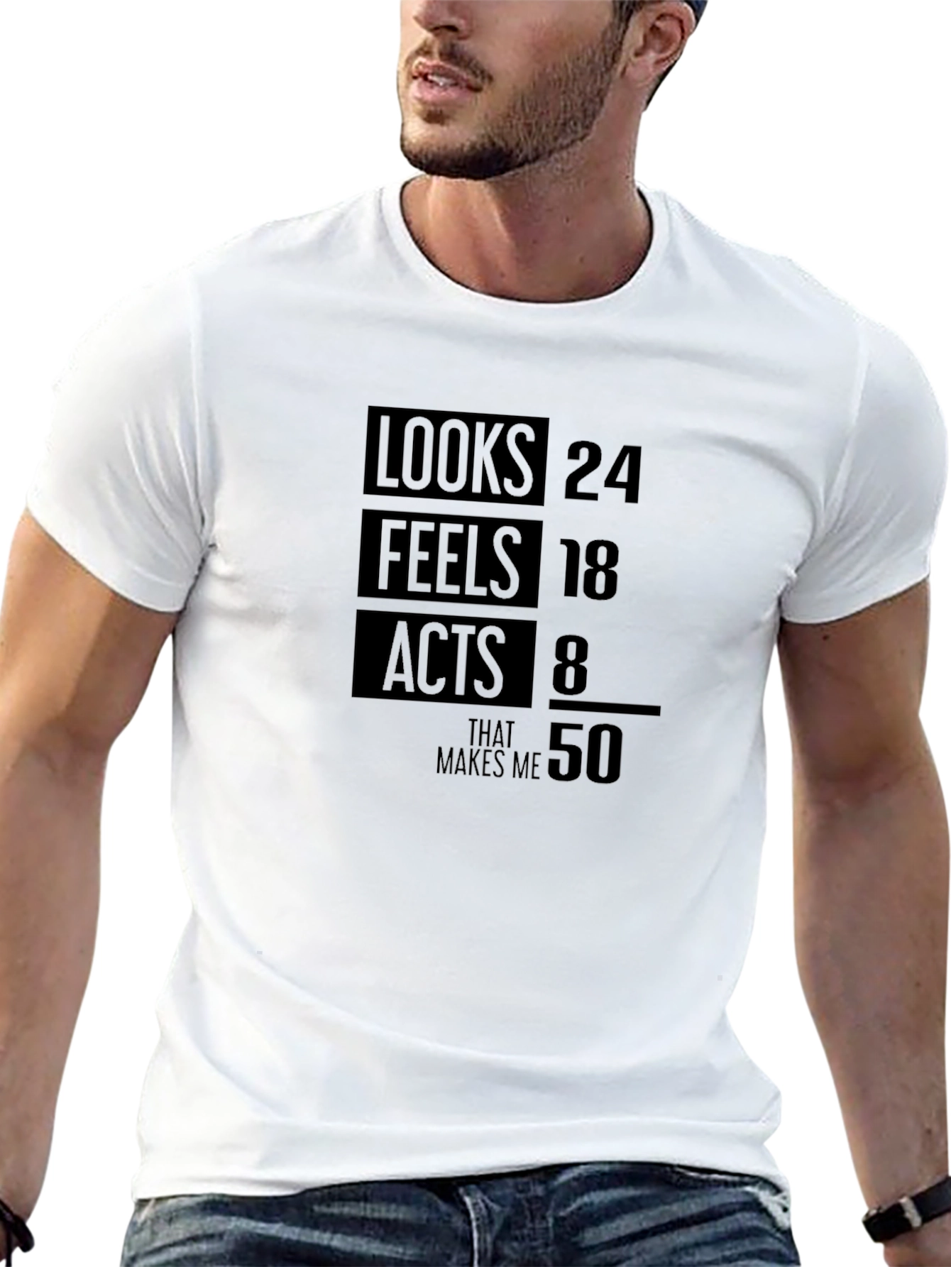 Black Looks 24 Feels 18 Acts 8 Makes Me 50 T-Shirt view 13