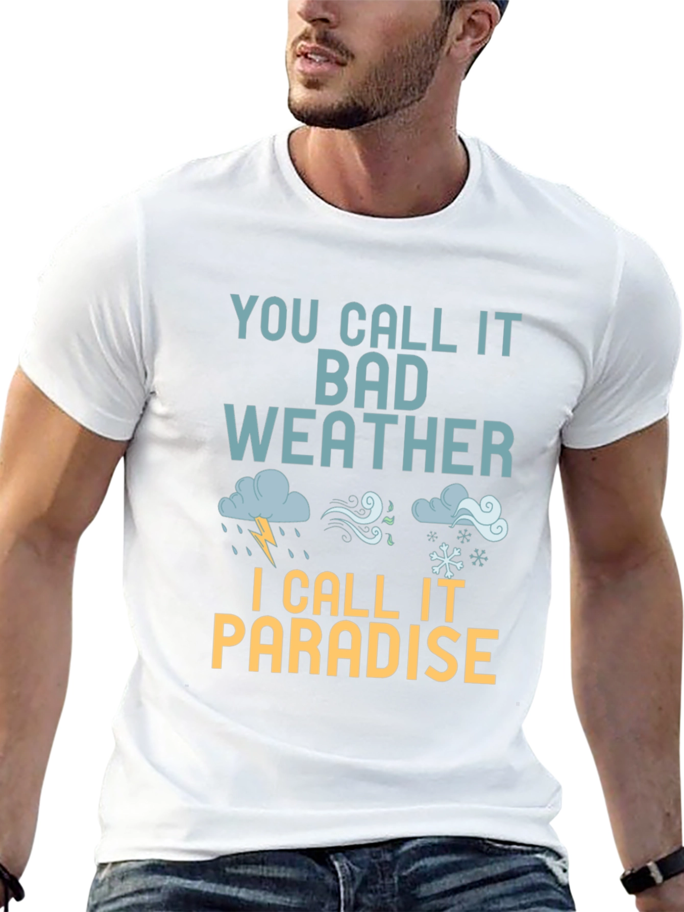 Black Bad Weather Paradise T-Shirt view 13