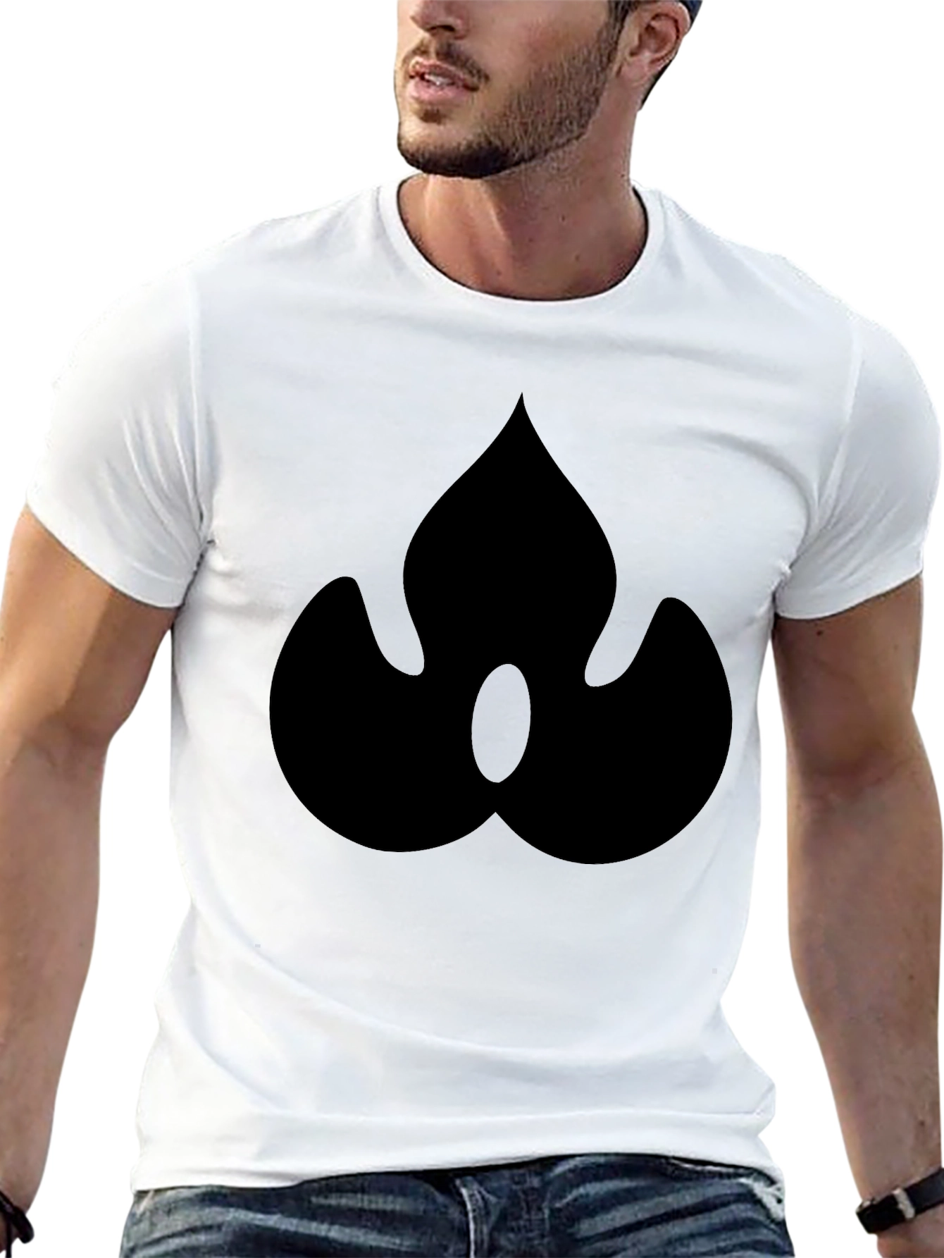 Black Abstract Black Graphic Tee - Modern Style view 13