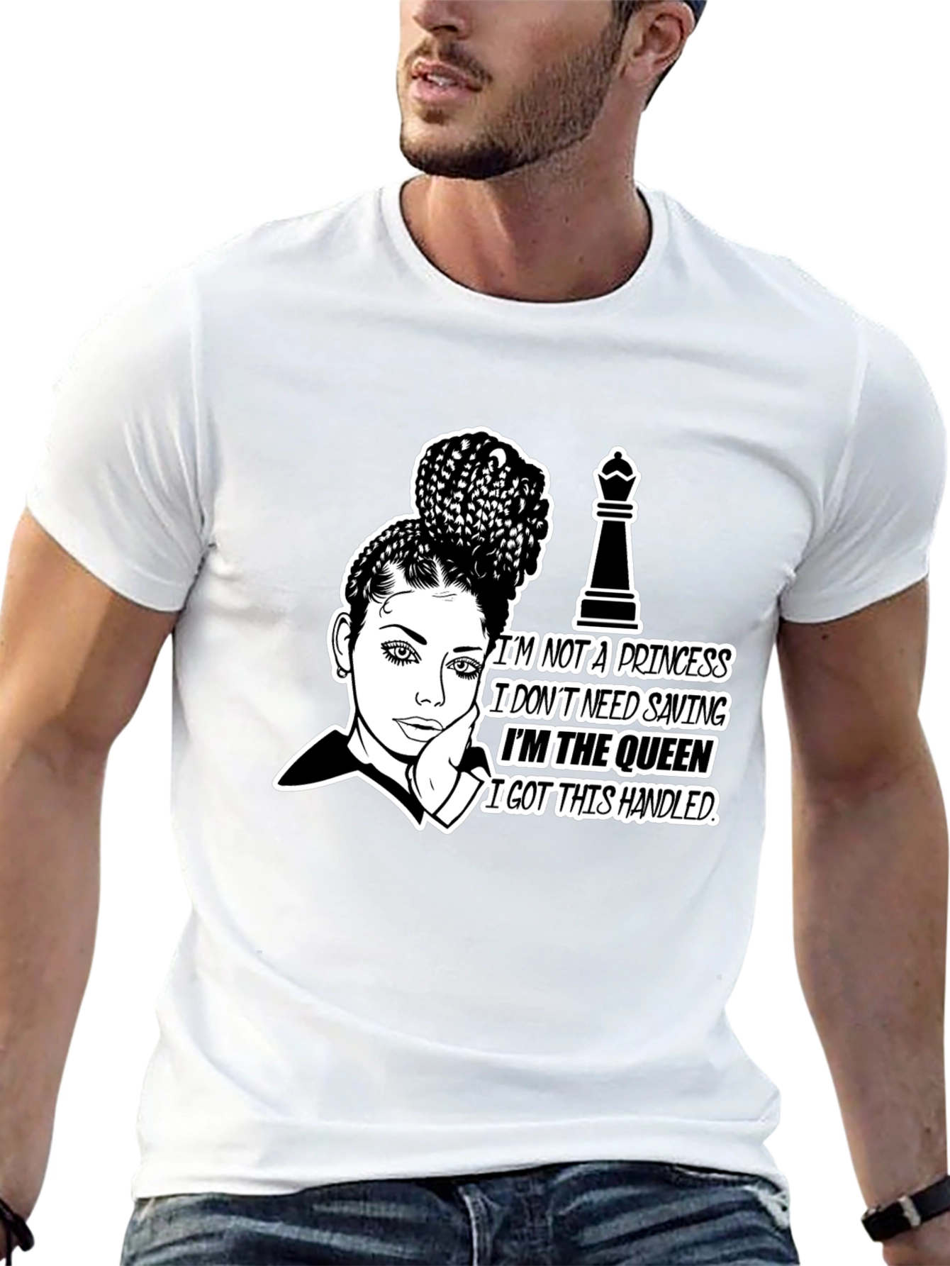 Black Queen Graphic Tee - Empowering Chess Queen view 13