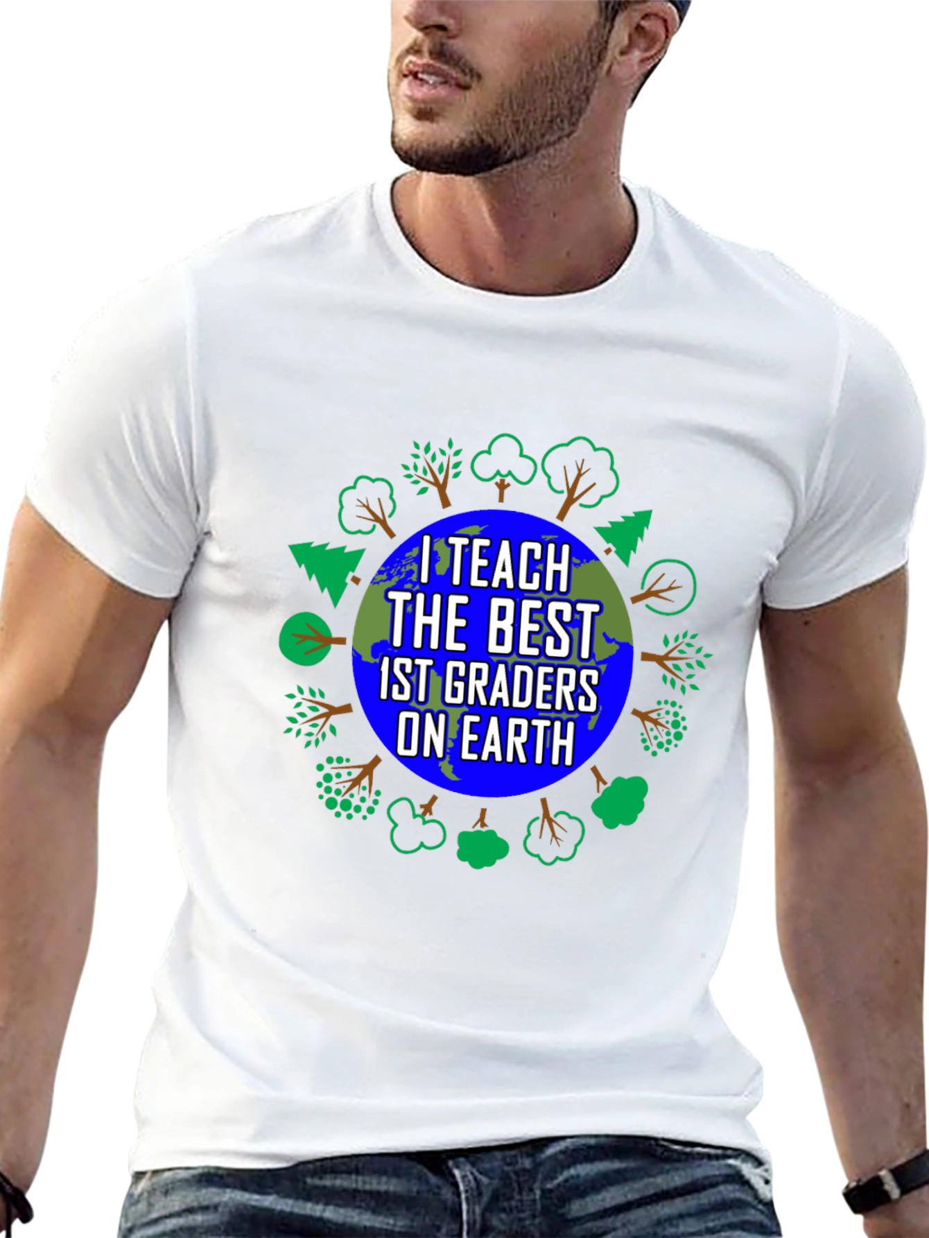 Black I Teach the Best 1st Graders on Earth T-Shirt view 13
