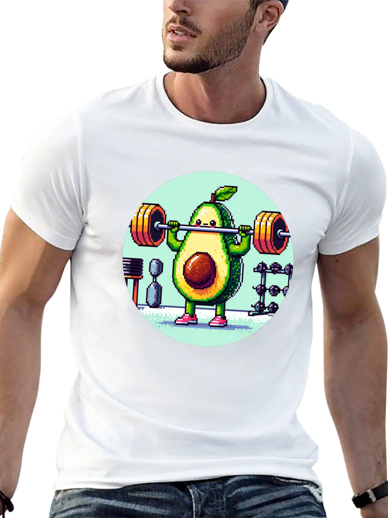 Black Avocado Gym T-Shirt - Funny Workout Tee view 13