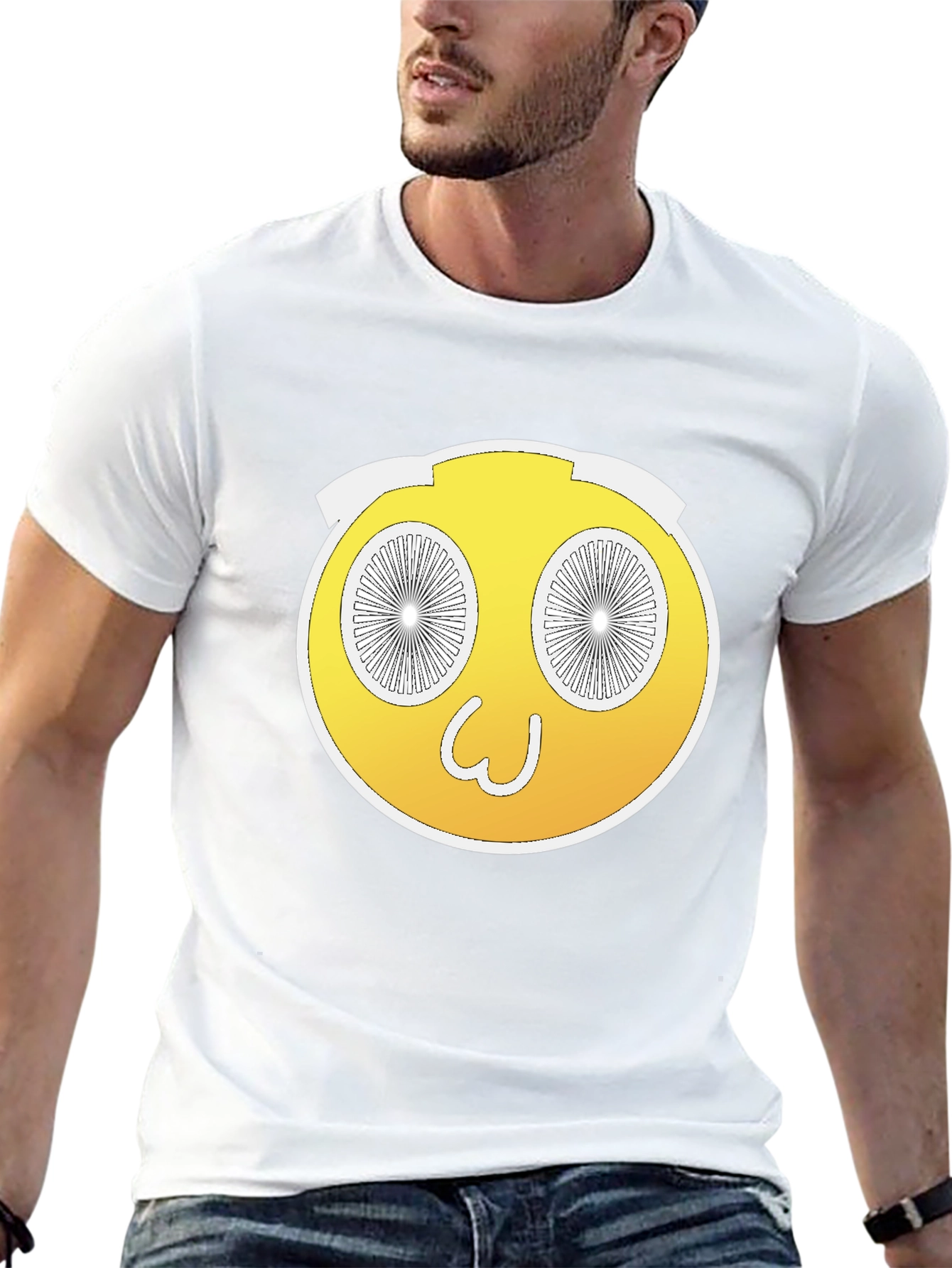 Black Wacky Yellow Emoji T-Shirt - Fun and Unique Design view 13