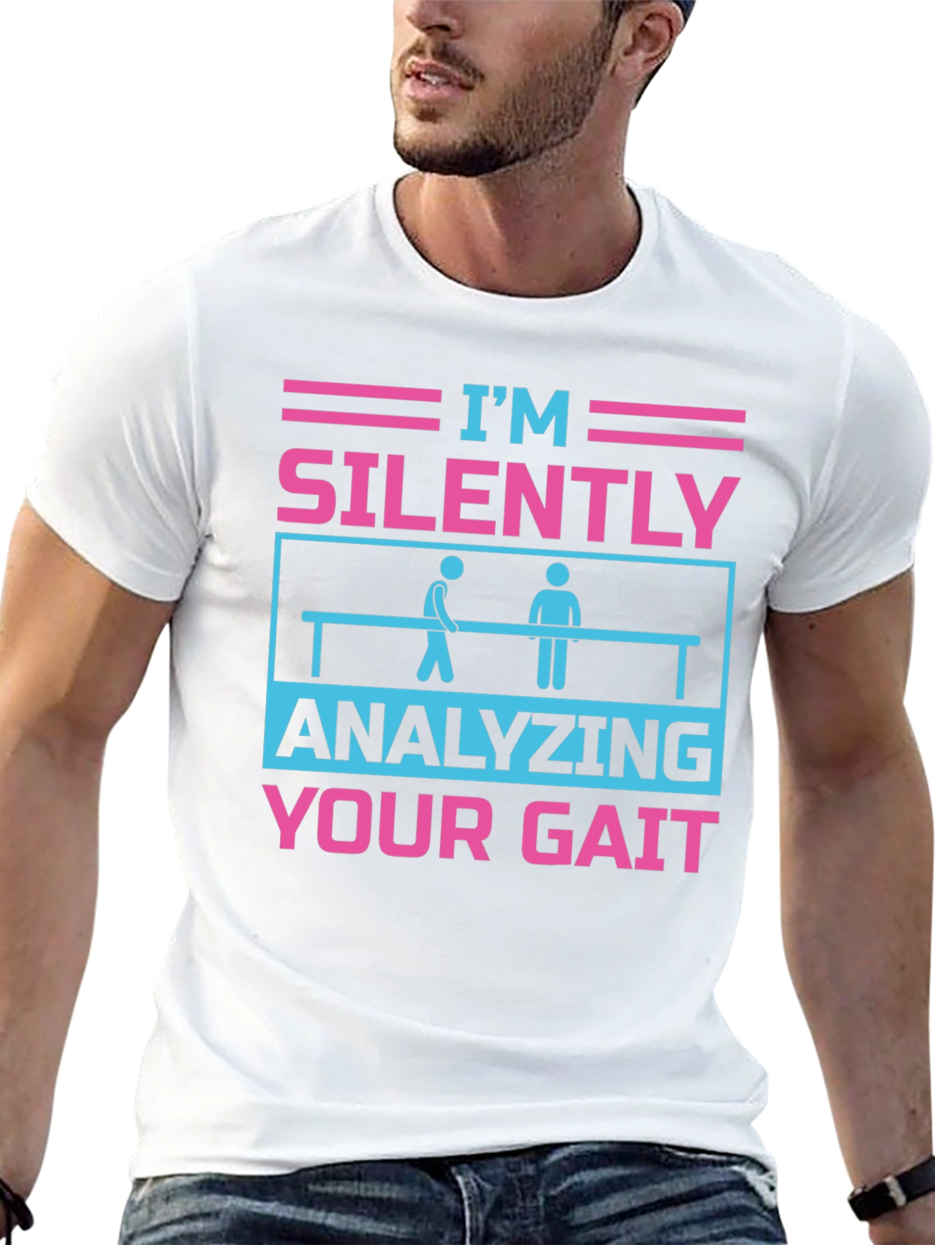 Black Analyzing Your Gait T-Shirt view 13