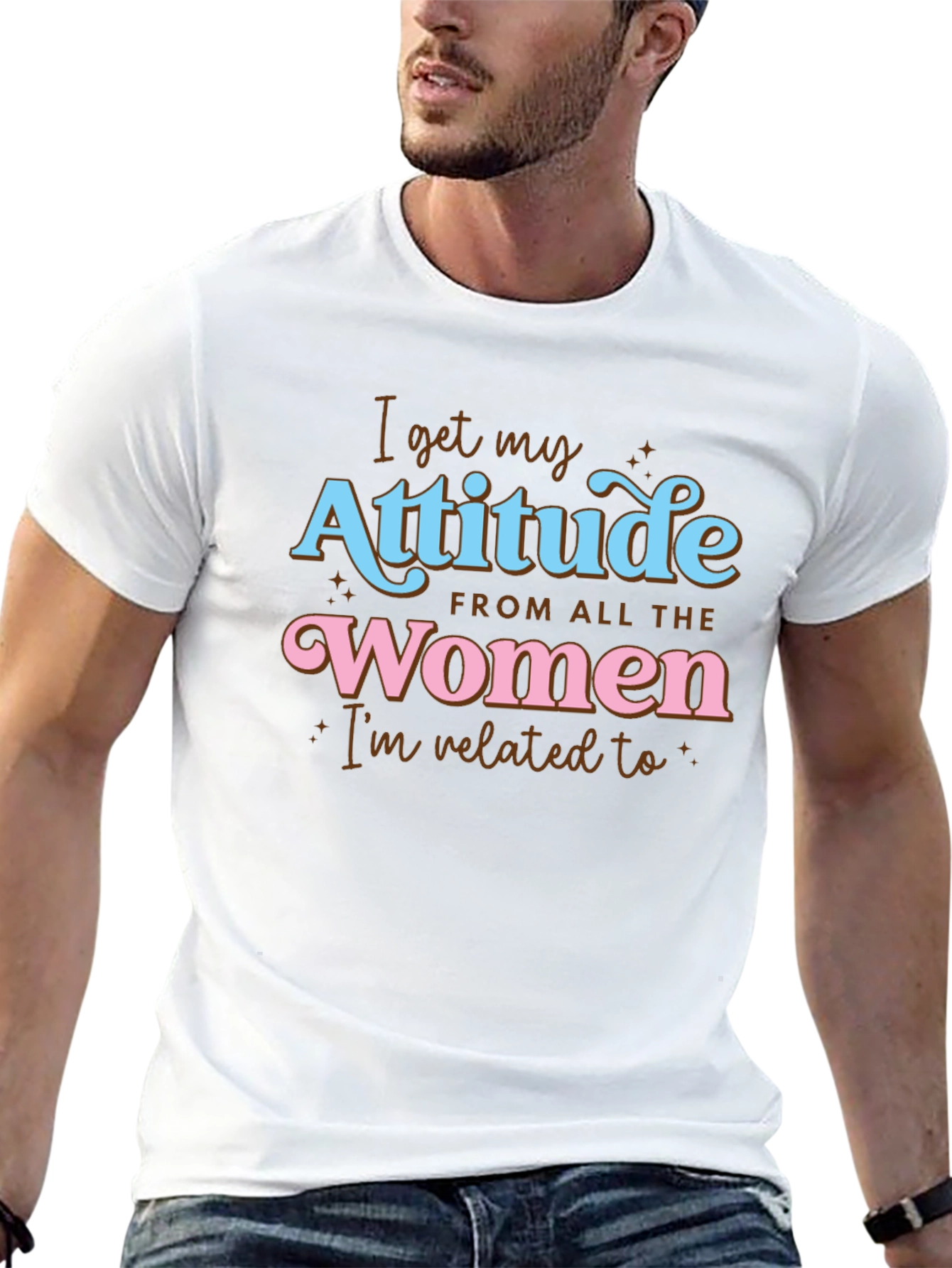 Black Attitude From All The Women Graphic T-Shirt view 13
